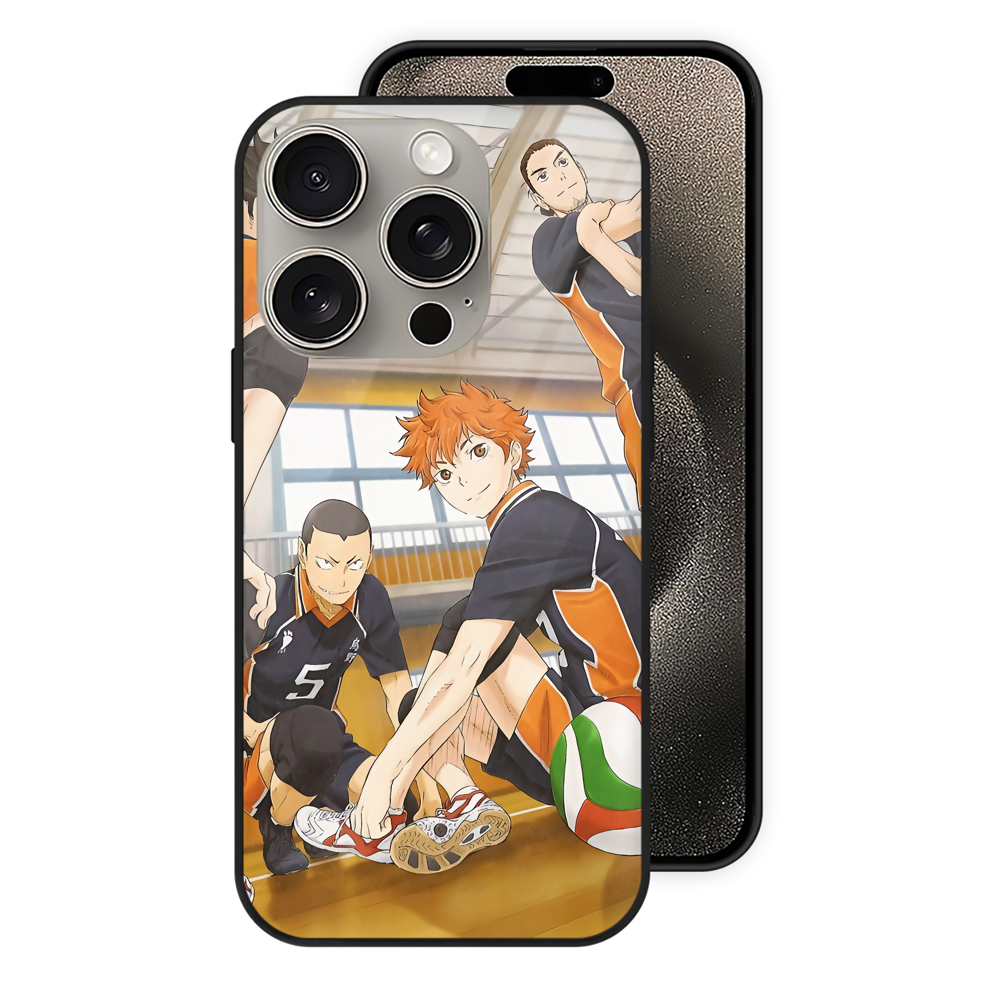 （画像用） ハイキュー!! Haikyu!! 【iPhone15Pro対応】スマホケース 耐衝撃＆黄変防止 背面ガラス