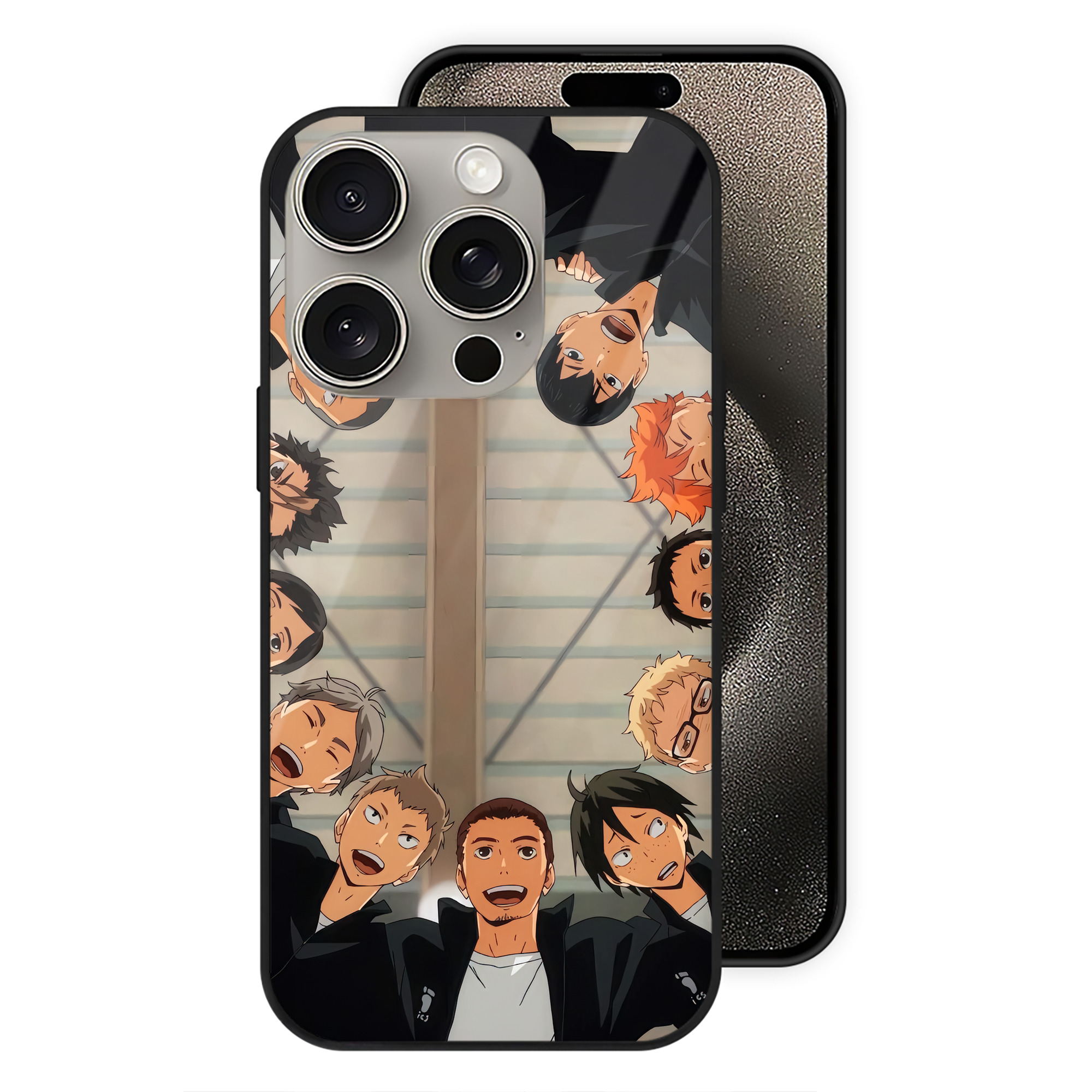 （画像用） ハイキュー!! Haikyu!! 【iPhone15Pro対応】スマホケース 耐衝撃＆黄変防止 背面ガラス