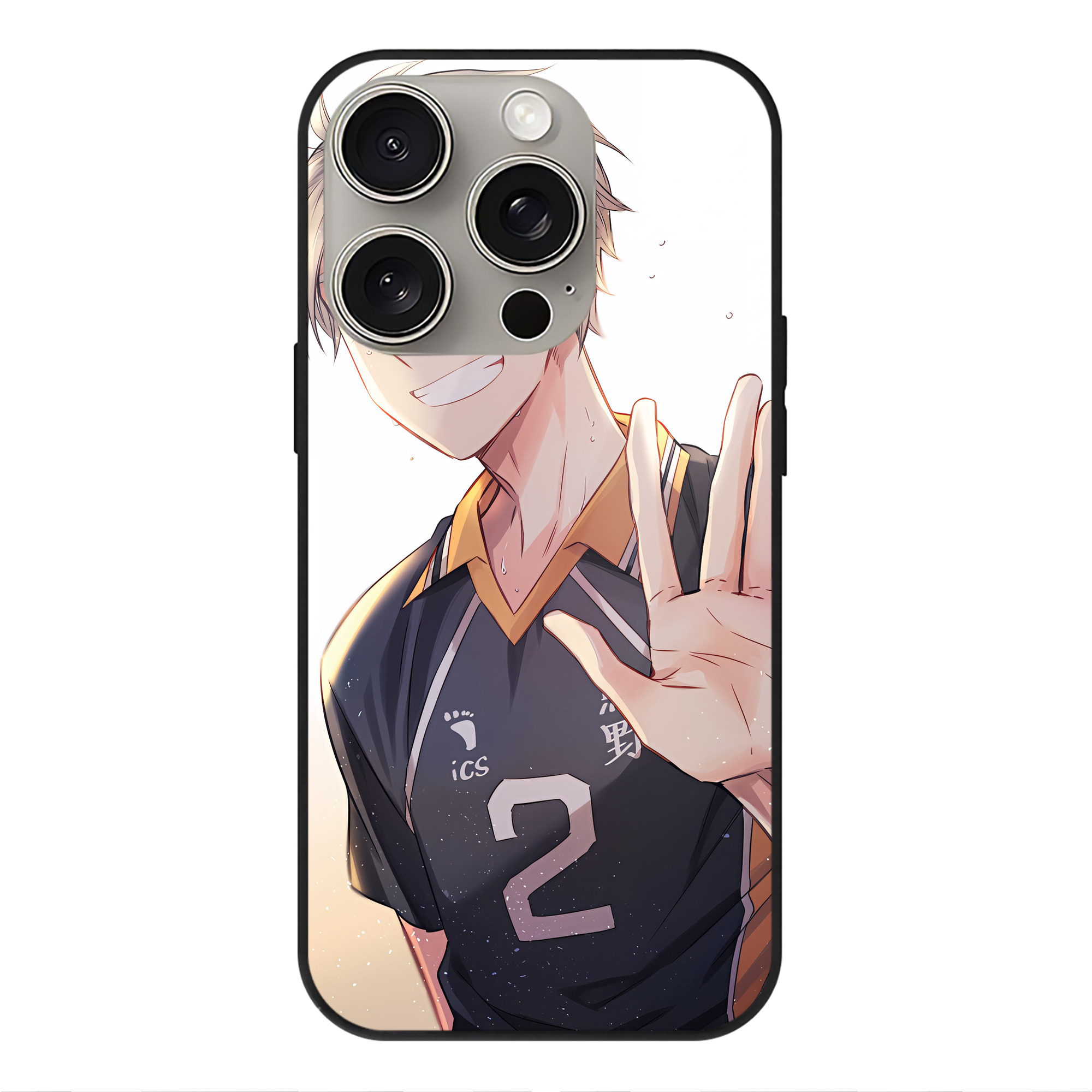 （画像用） ハイキュー!! Haikyu!! 【iPhone15Pro対応】スマホケース 耐衝撃＆黄変防止 背面ガラス