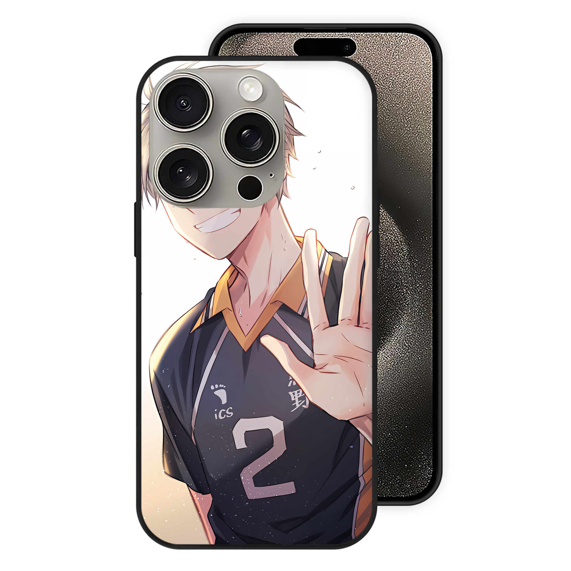 （画像用） ハイキュー!! Haikyu!! 【iPhone15Pro対応】スマホケース 耐衝撃＆黄変防止 背面ガラス
