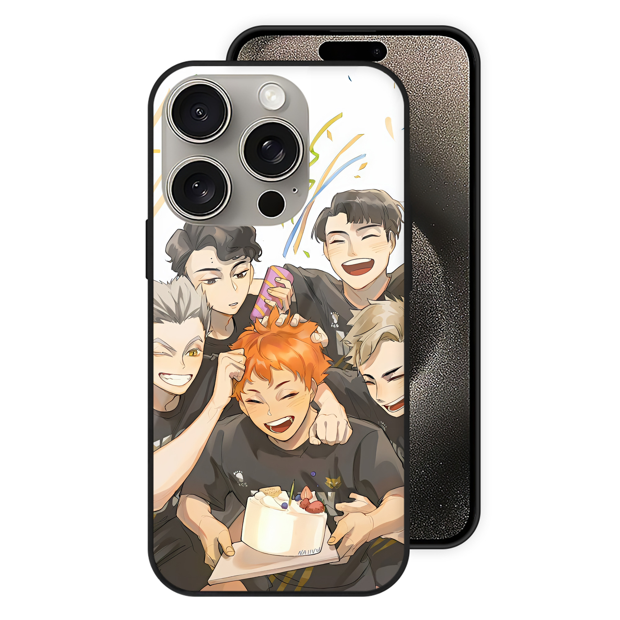 （画像用） ハイキュー!! Haikyu!! 【iPhone15Pro対応】スマホケース 耐衝撃＆黄変防止 背面ガラス
