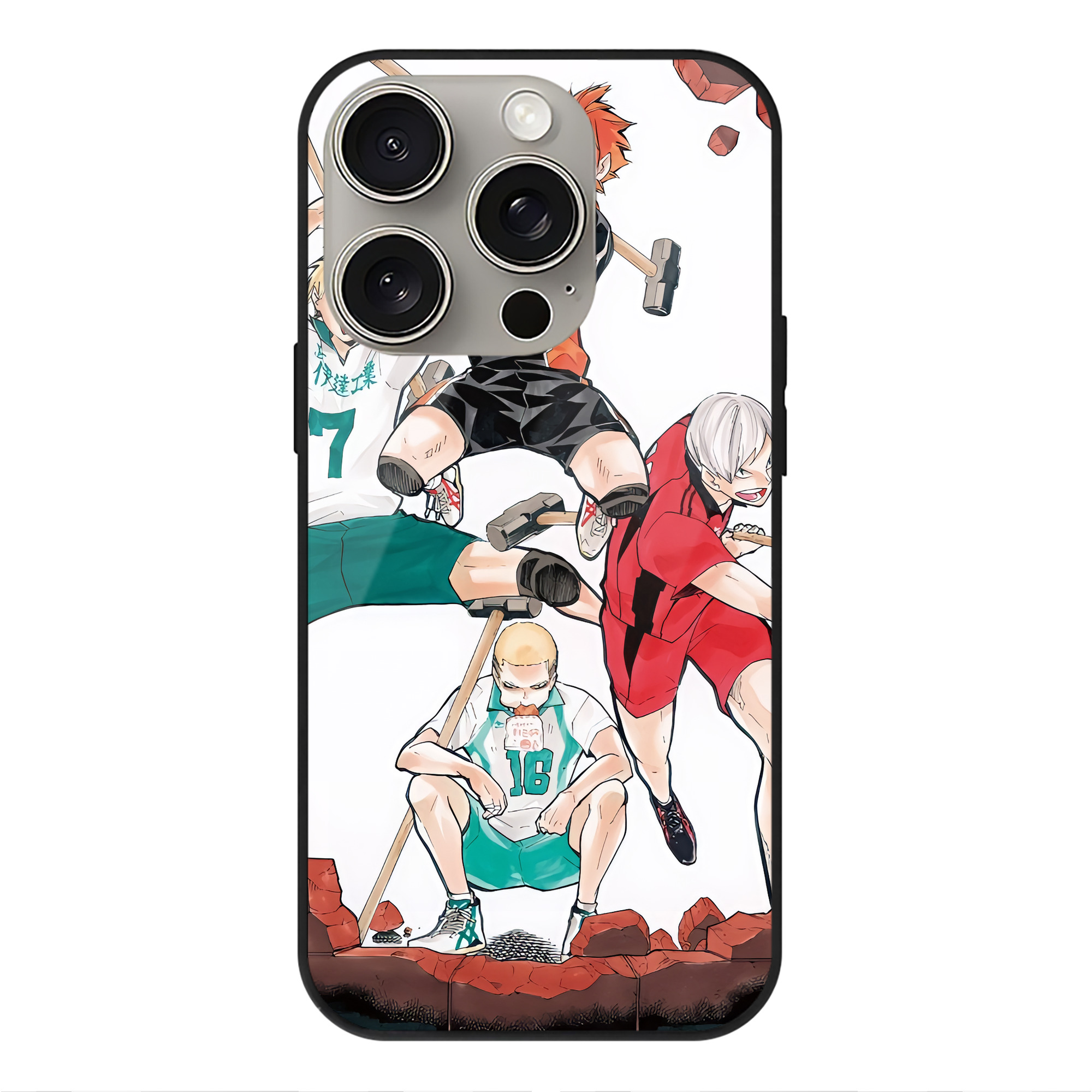 （画像用） ハイキュー!! Haikyu!! 【iPhone15Pro対応】スマホケース 耐衝撃＆黄変防止 背面ガラス
