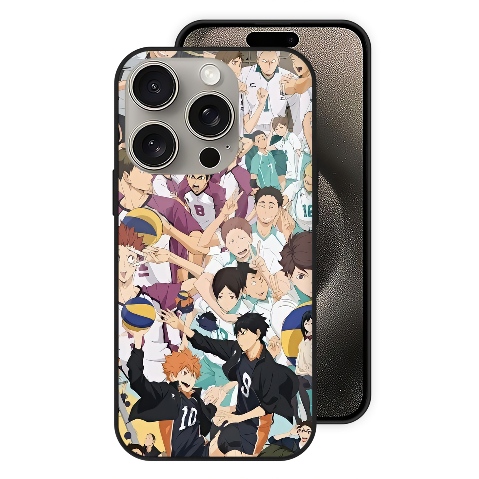 （画像用） ハイキュー!! Haikyu!! 【iPhone15Pro対応】スマホケース 耐衝撃＆黄変防止 背面ガラス