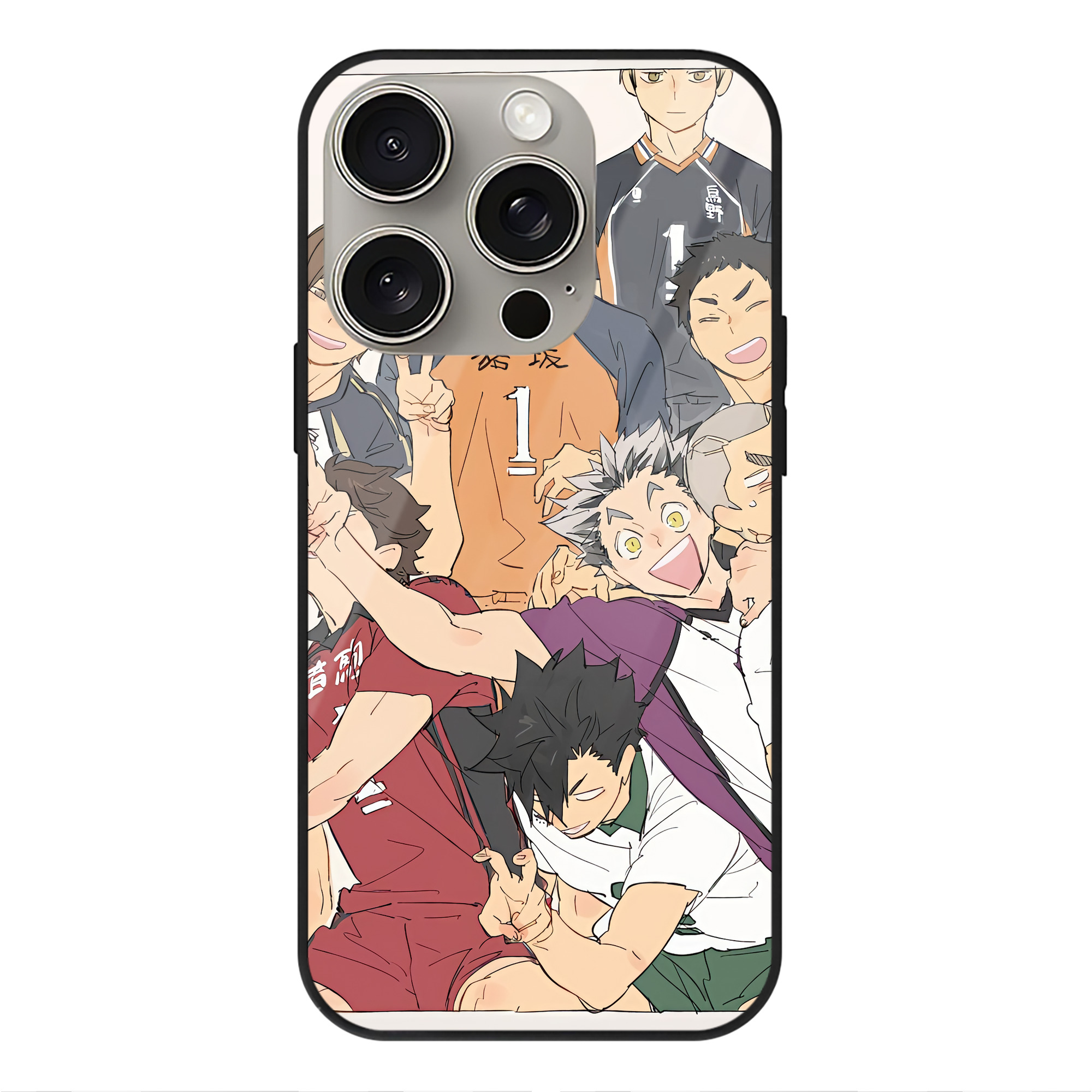 （画像用） ハイキュー!! Haikyu!! 【iPhone15Pro対応】スマホケース 耐衝撃＆黄変防止 背面ガラス