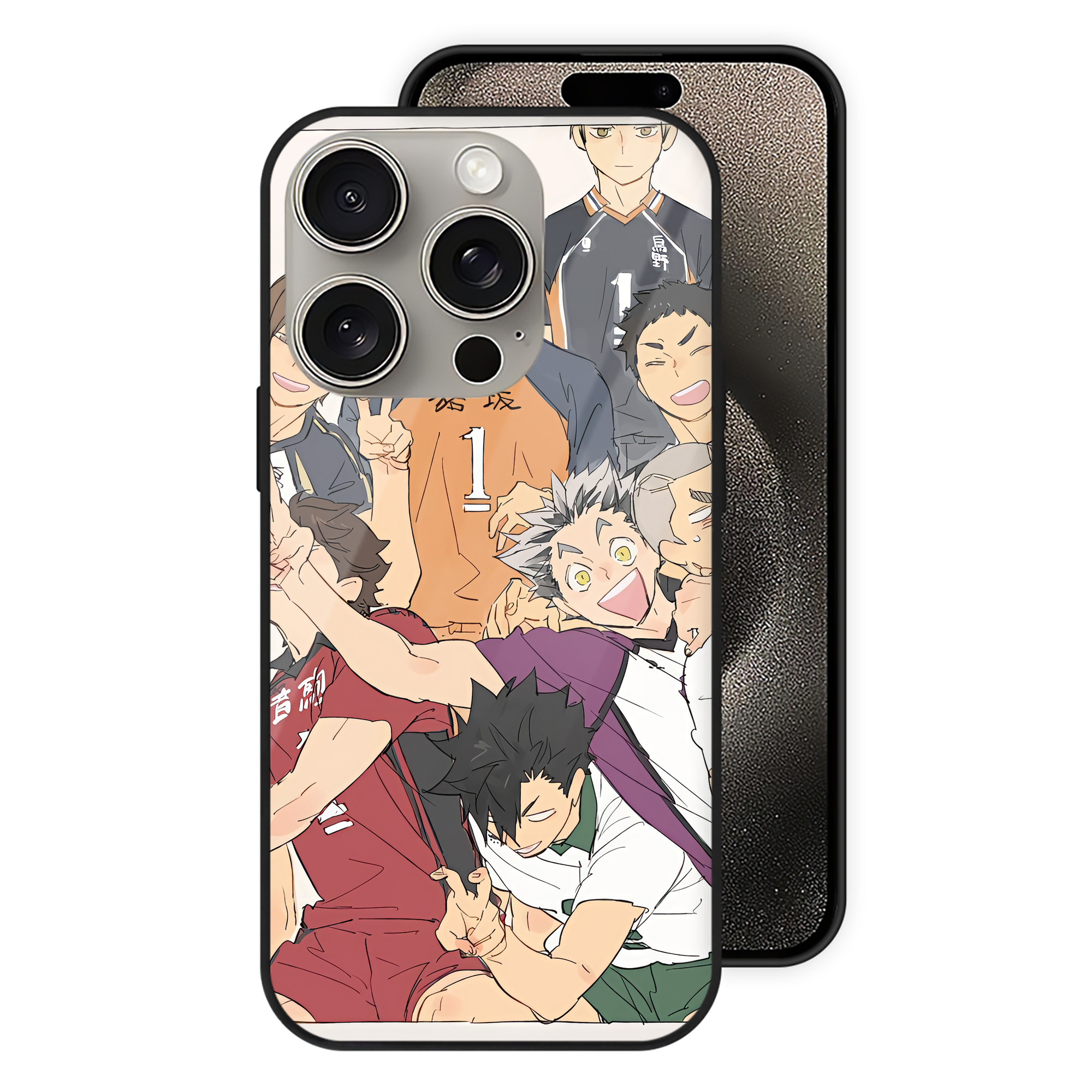 （画像用） ハイキュー!! Haikyu!! 【iPhone15Pro対応】スマホケース 耐衝撃＆黄変防止 背面ガラス