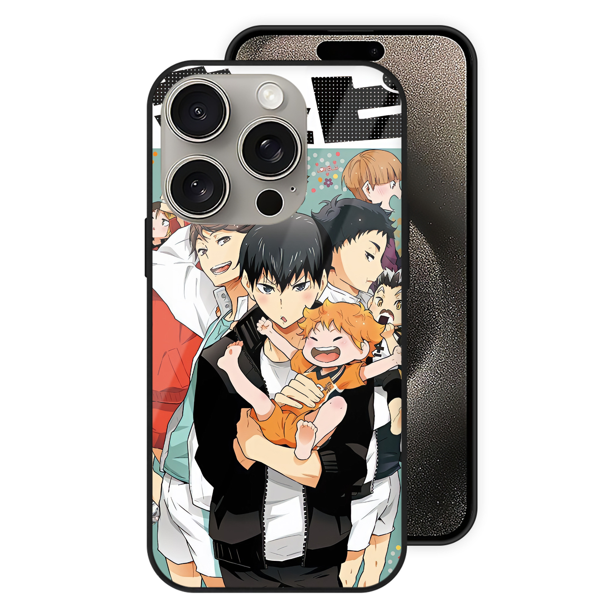 （画像用） ハイキュー!! Haikyu!! 【iPhone15Pro対応】スマホケース 耐衝撃＆黄変防止 背面ガラス