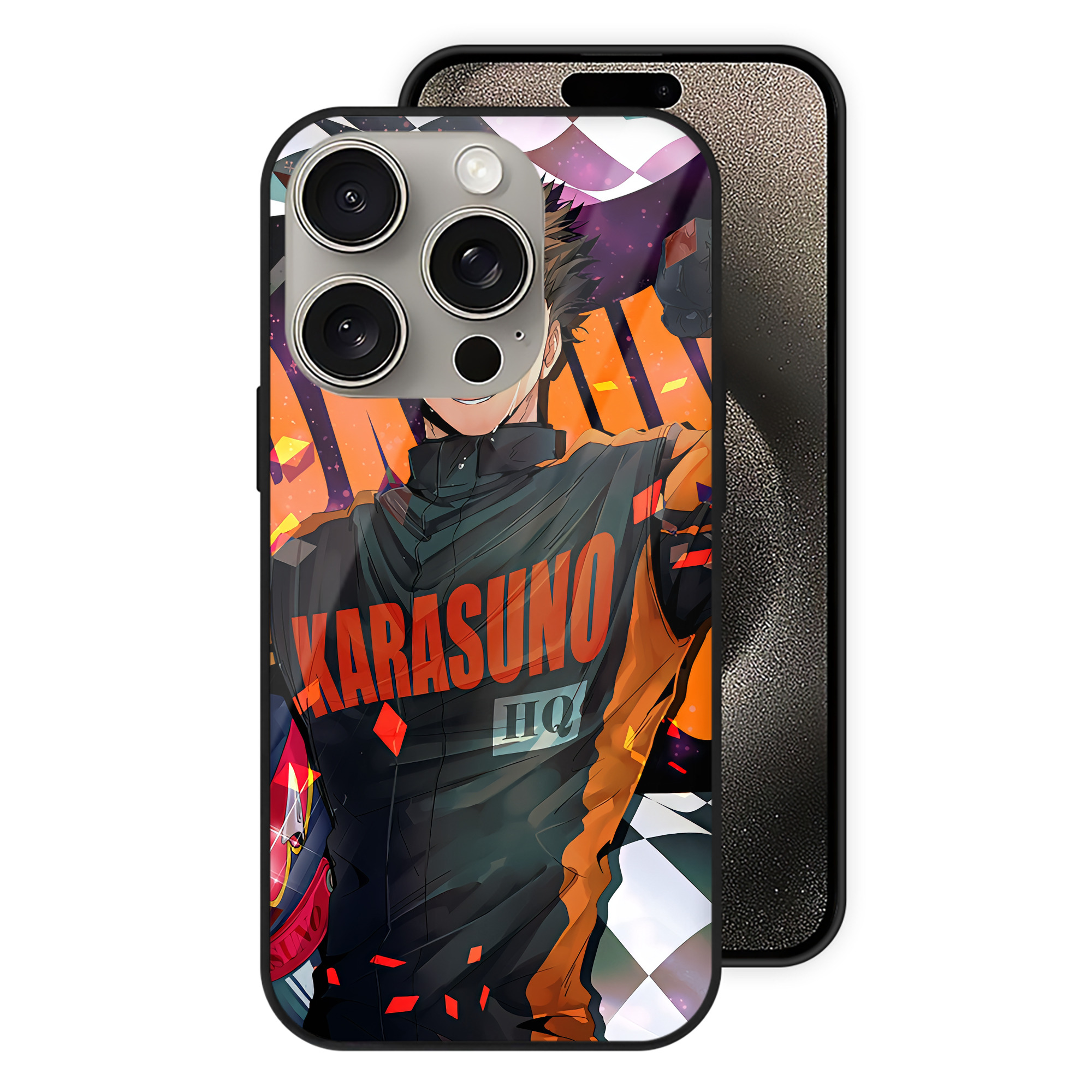 （画像用） ハイキュー!! Haikyu!! 【iPhone15Pro対応】スマホケース 耐衝撃＆黄変防止 背面ガラス