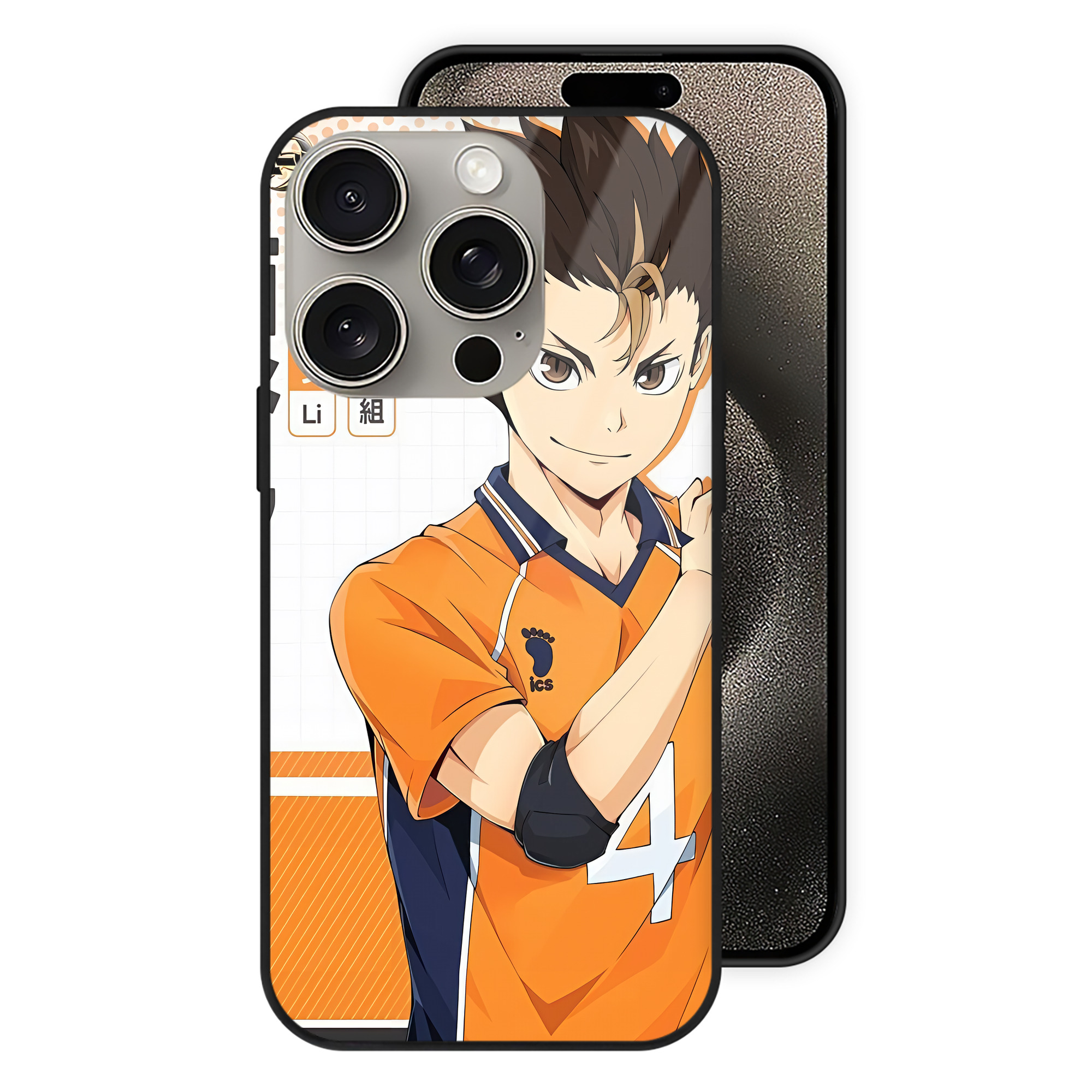 ハイキュー!! Haikyu!! 【iPhone15Pro対応】スマホケース 耐衝撃＆黄変防止 背面ガラス