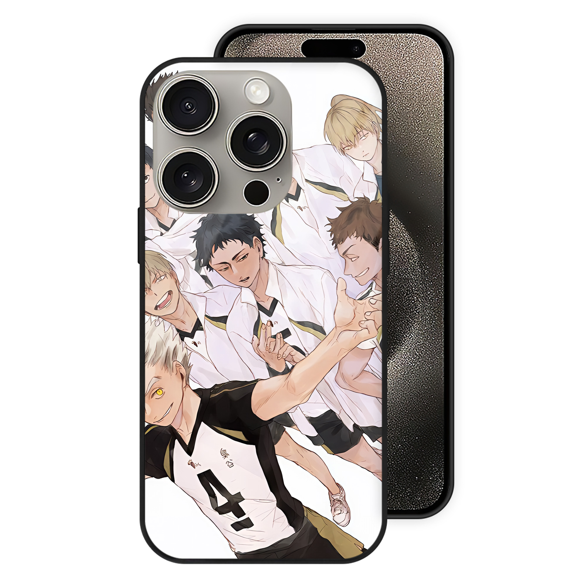 （画像用） ハイキュー!! Haikyu!! 【iPhone15Pro対応】スマホケース 耐衝撃＆黄変防止 背面ガラス