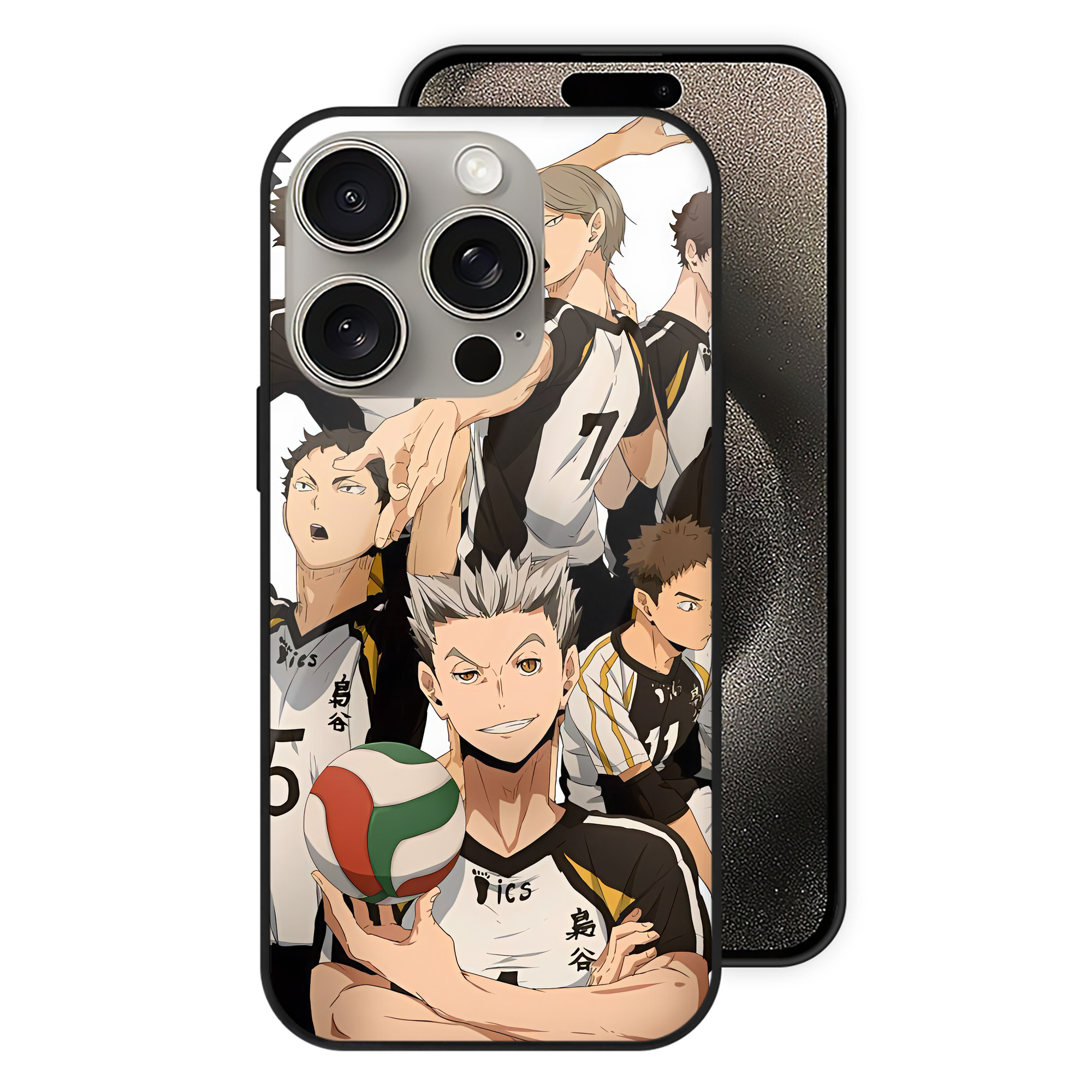 （画像用） ハイキュー!! Haikyu!! 【iPhone15Pro対応】スマホケース 耐衝撃＆黄変防止 背面ガラス