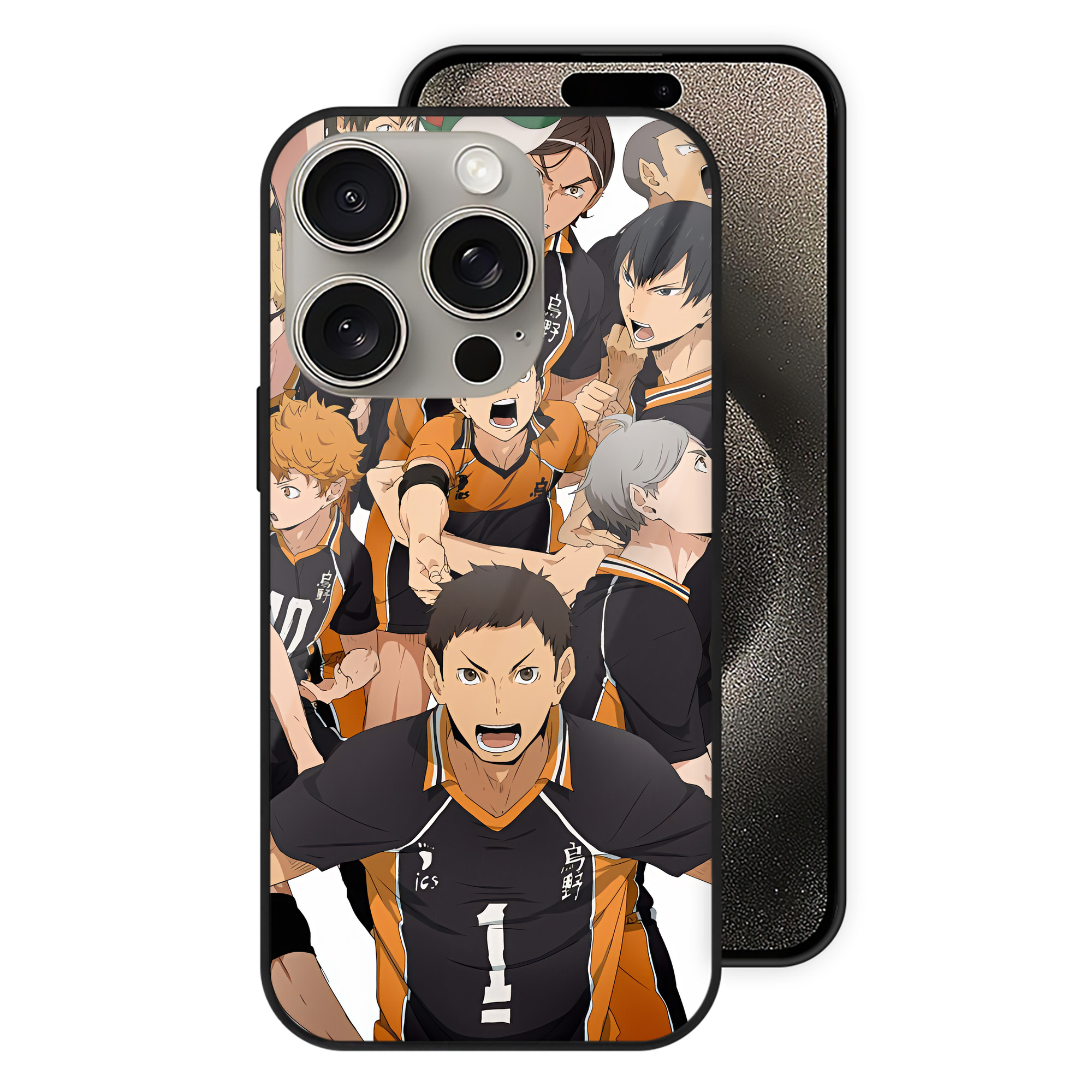 （画像用） ハイキュー!! Haikyu!! 【iPhone15Pro対応】スマホケース 耐衝撃＆黄変防止 背面ガラス