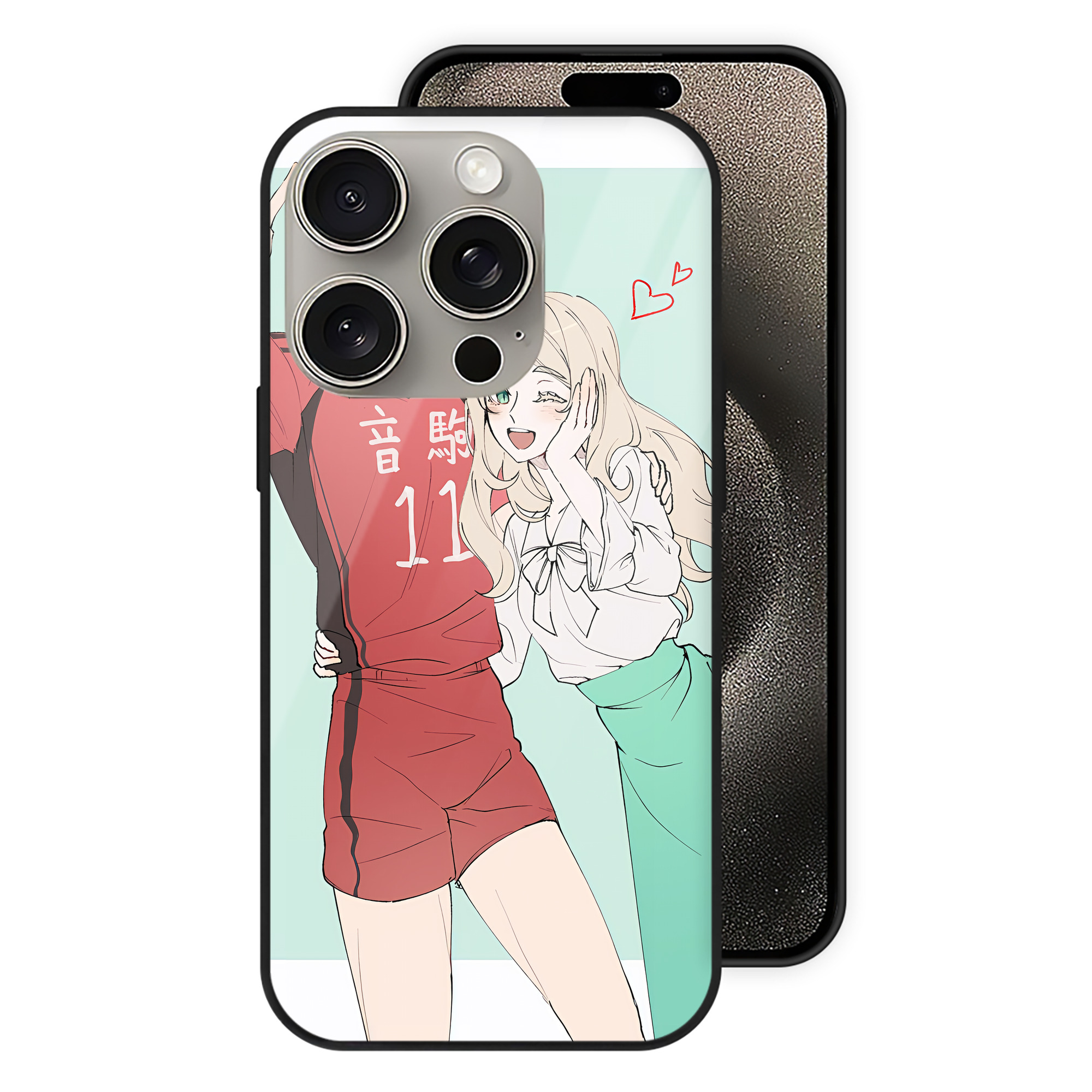 （画像用） ハイキュー!! Haikyu!! 【iPhone15Pro対応】スマホケース 耐衝撃＆黄変防止 背面ガラス