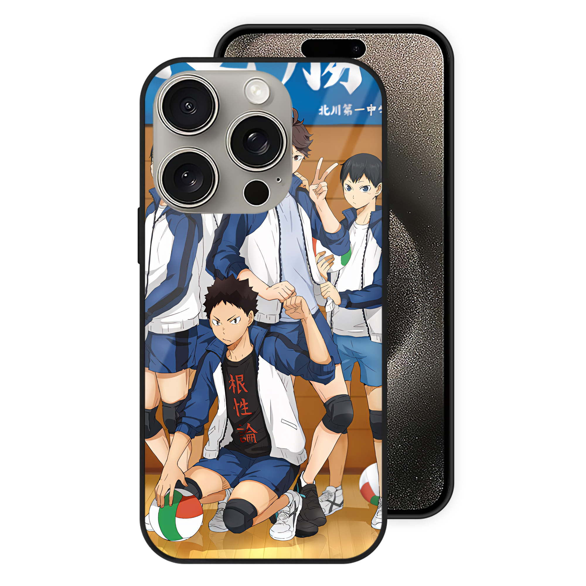 （画像用） ハイキュー!! Haikyu!! 【iPhone15Pro対応】スマホケース 耐衝撃＆黄変防止 背面ガラス