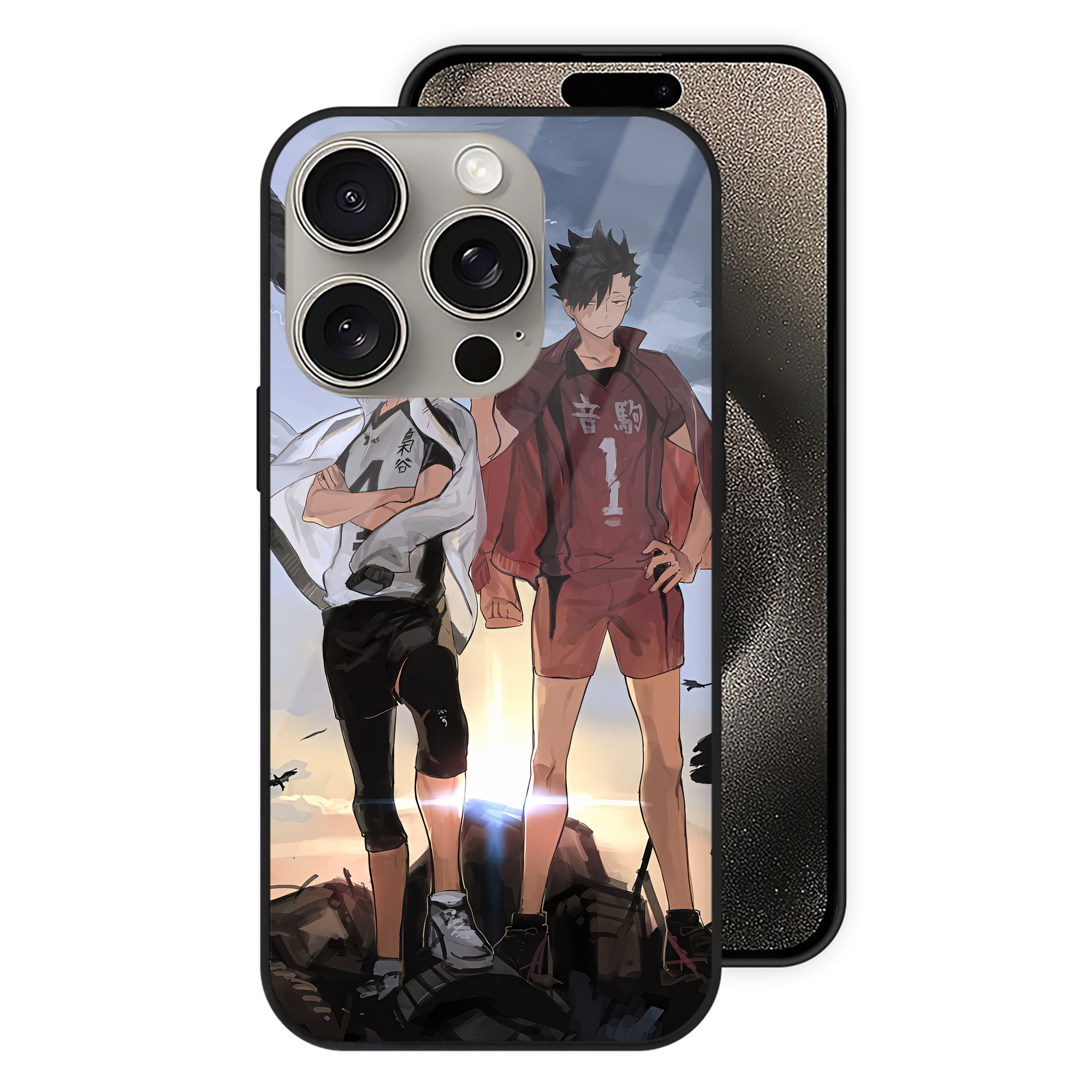 （画像用） ハイキュー!! Haikyu!! 【iPhone15Pro対応】スマホケース 耐衝撃＆黄変防止 背面ガラス