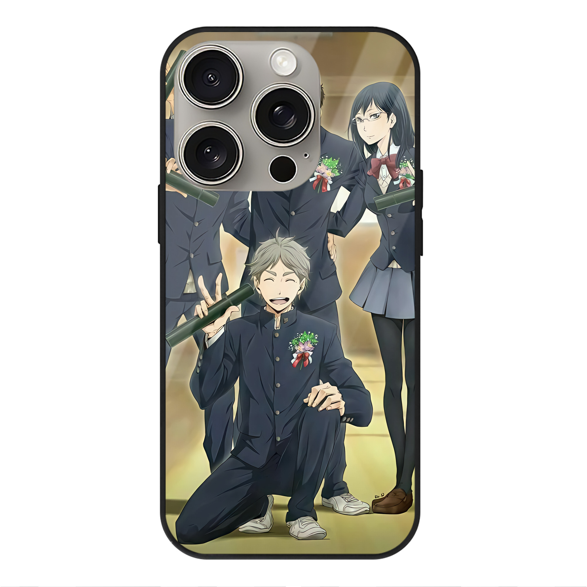 （画像用） ハイキュー!! Haikyu!! 【iPhone15Pro対応】スマホケース 耐衝撃＆黄変防止 背面ガラス
