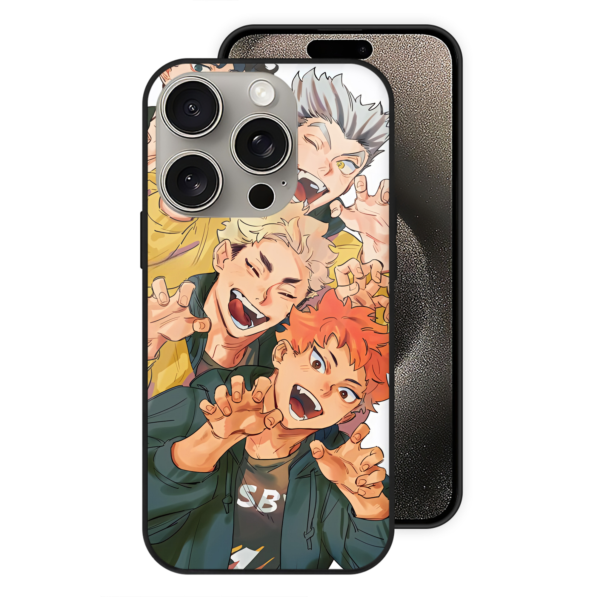 （画像用） ハイキュー!! Haikyu!! 【iPhone15Pro対応】スマホケース 耐衝撃＆黄変防止 背面ガラス