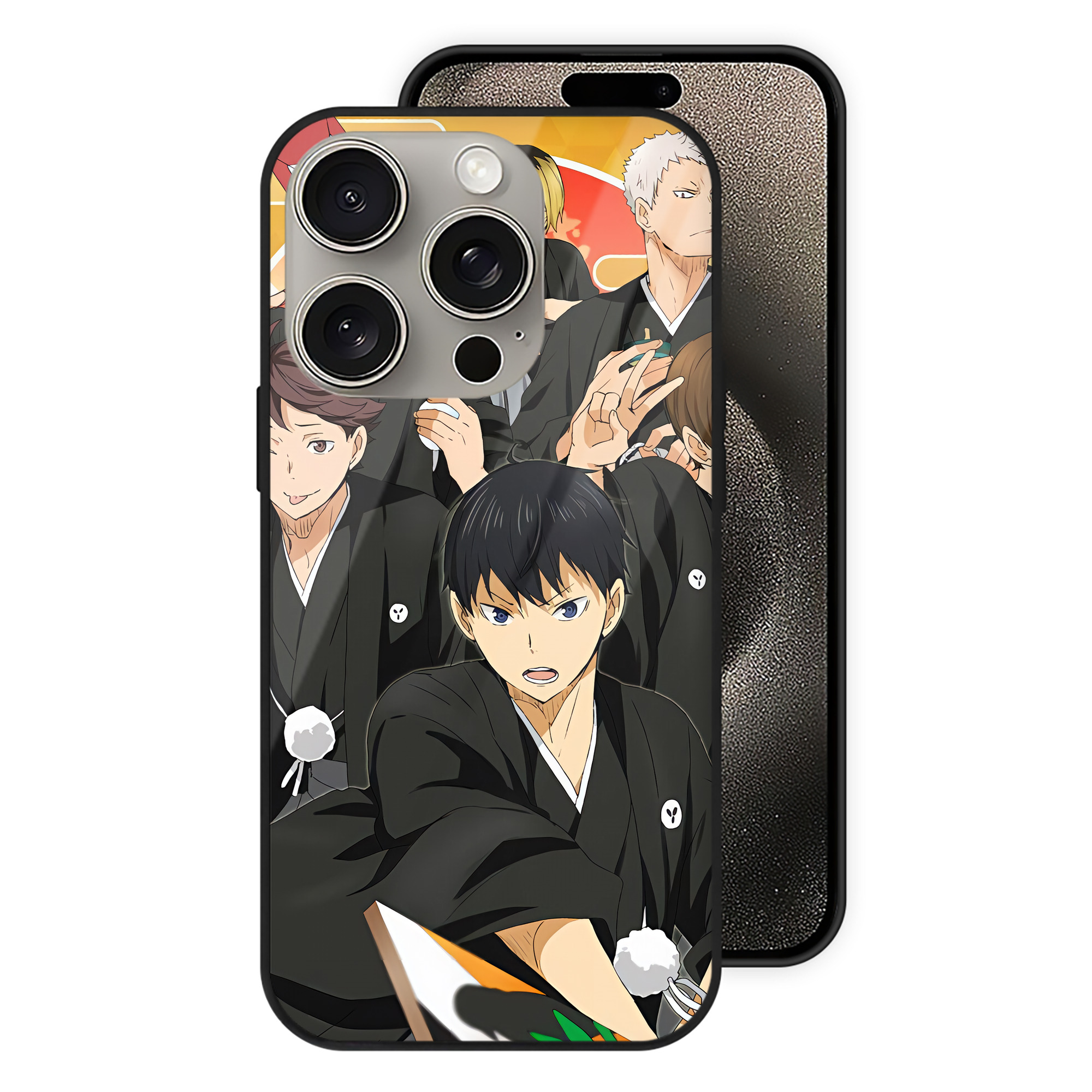 （画像用） ハイキュー!! Haikyu!! 【iPhone15Pro対応】スマホケース 耐衝撃＆黄変防止 背面ガラス