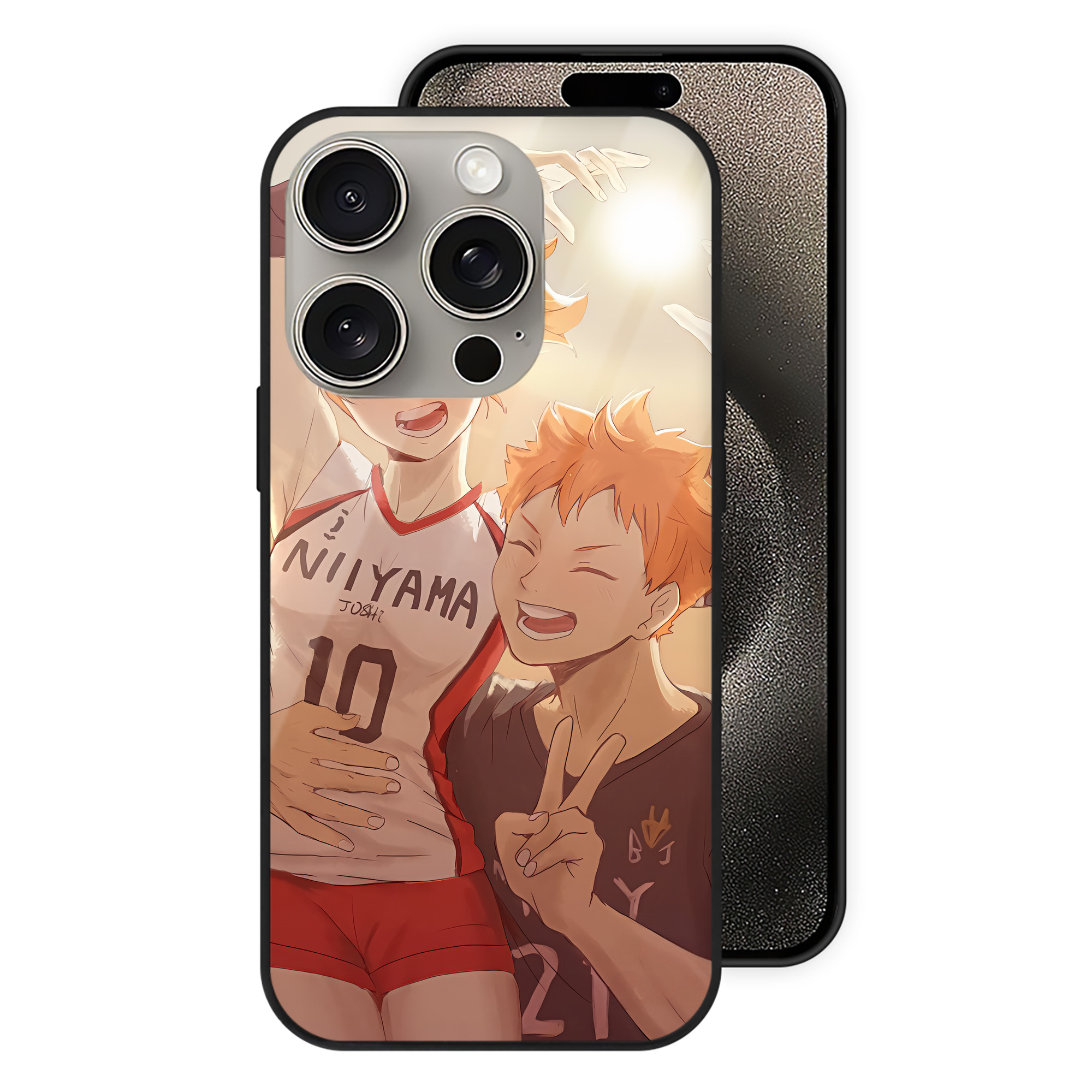 （画像用） ハイキュー!! Haikyu!! 【iPhone15Pro対応】スマホケース 耐衝撃＆黄変防止 背面ガラス