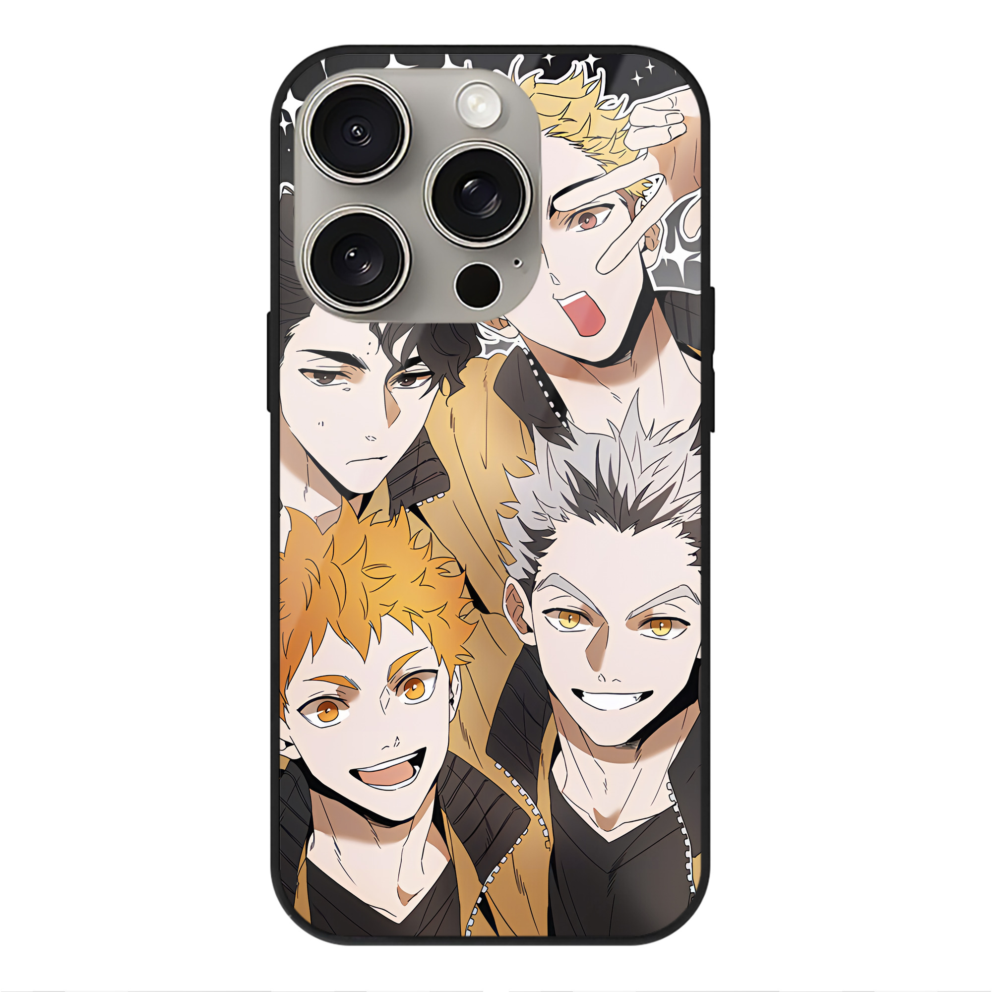 （画像用） ハイキュー!! Haikyu!! 【iPhone15Pro対応】スマホケース 耐衝撃＆黄変防止 背面ガラス