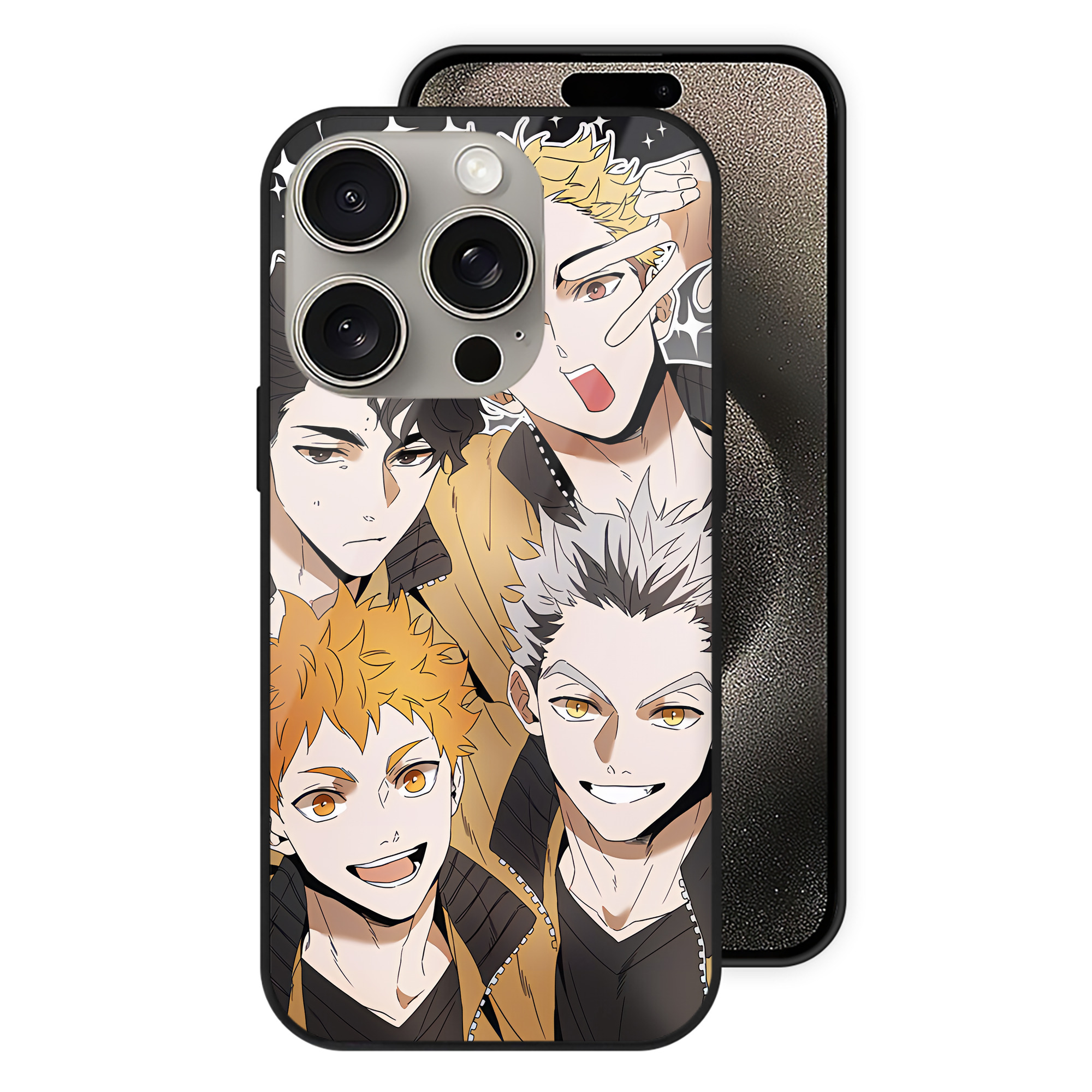 （画像用） ハイキュー!! Haikyu!! 【iPhone15Pro対応】スマホケース 耐衝撃＆黄変防止 背面ガラス