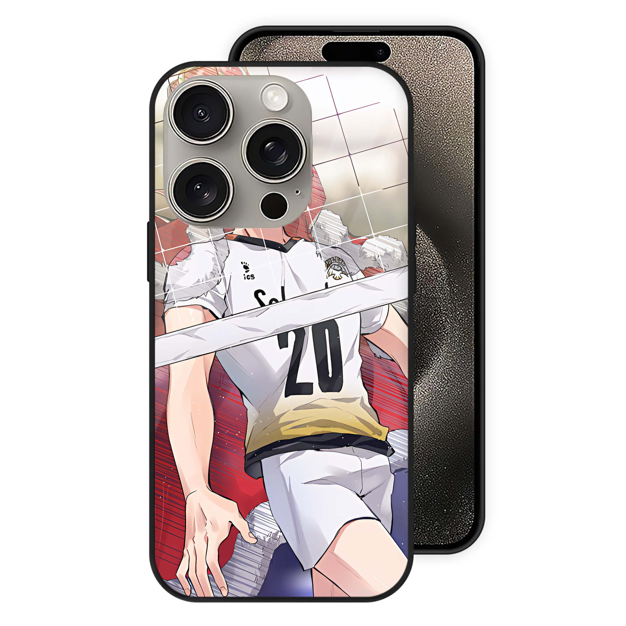 （画像用） ハイキュー!! Haikyu!! 【iPhone15Pro対応】スマホケース 耐衝撃＆黄変防止 背面ガラス