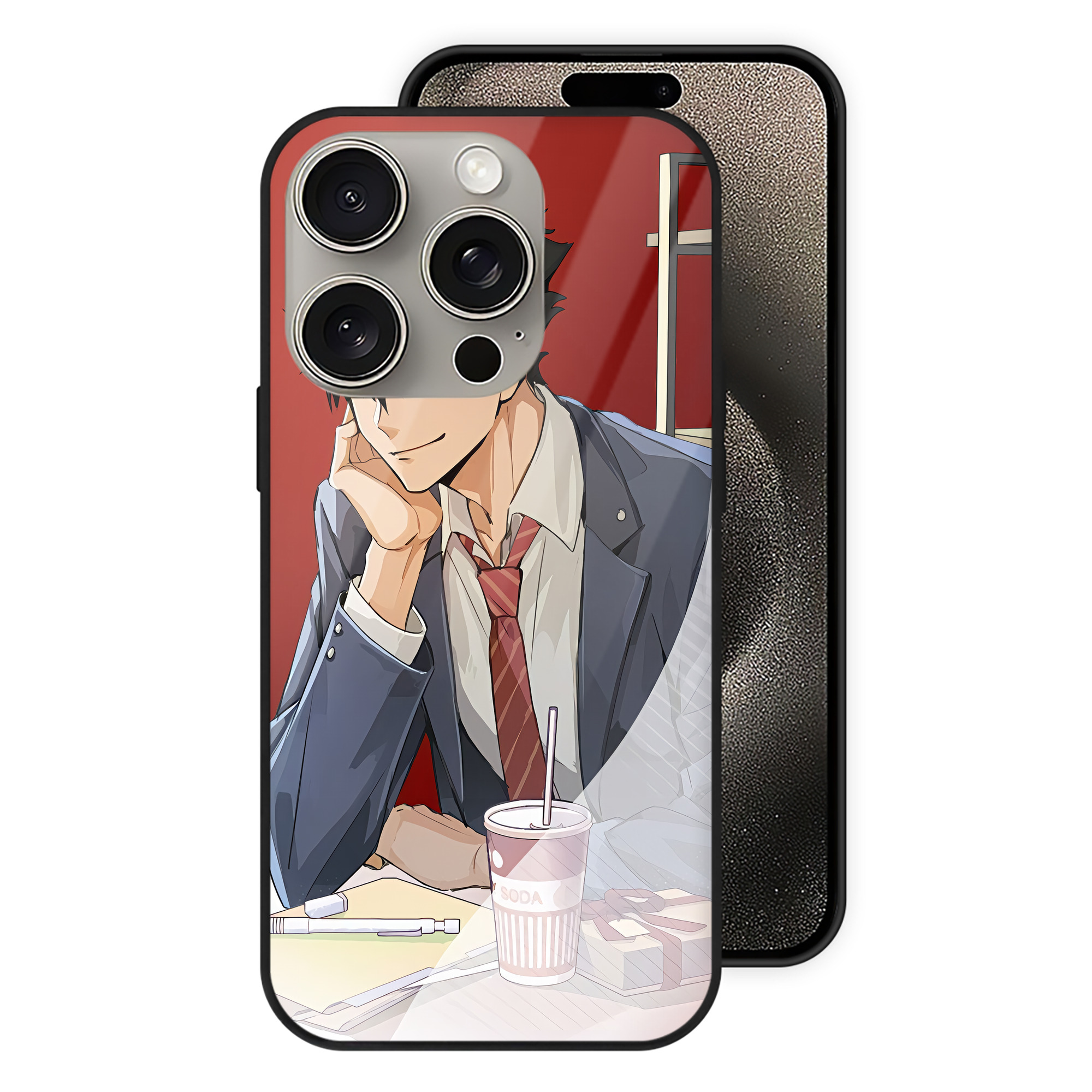 （画像用） ハイキュー!! Haikyu!! 【iPhone15Pro対応】スマホケース 耐衝撃＆黄変防止 背面ガラス