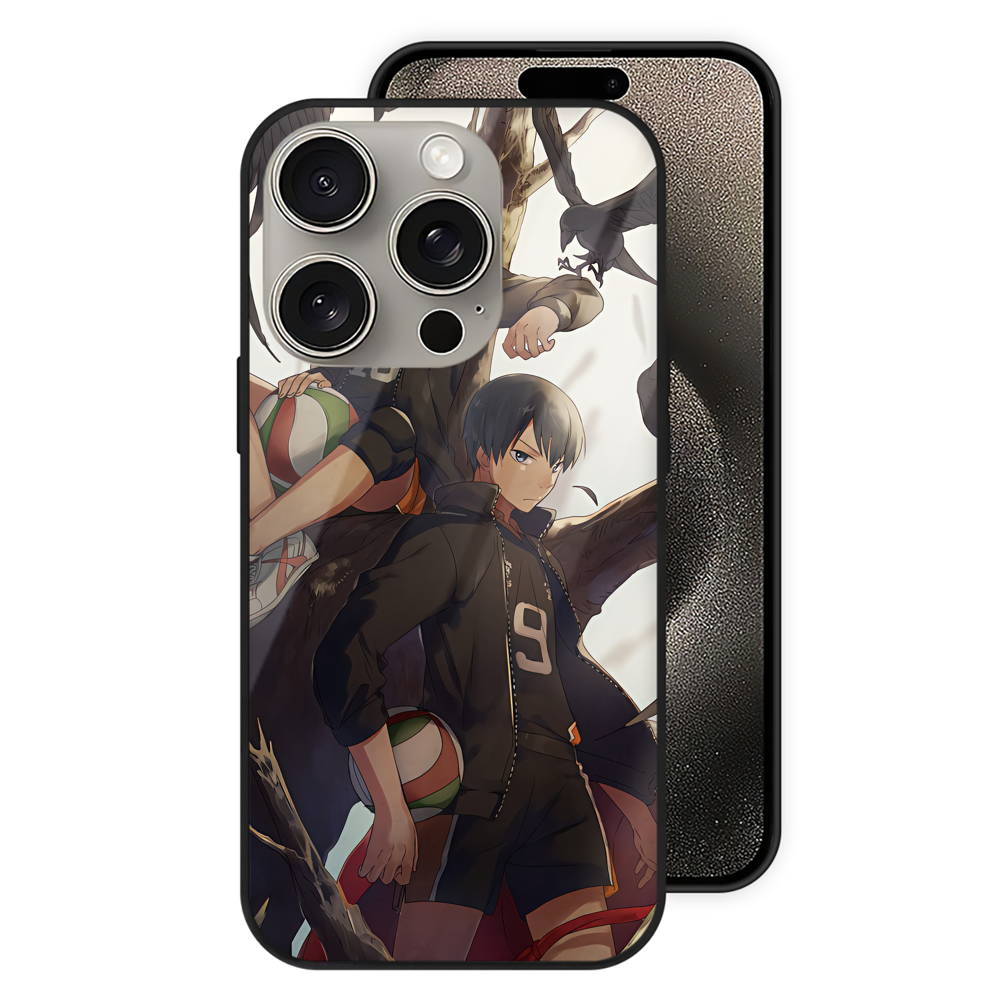 （画像用） ハイキュー!! Haikyu!! 【iPhone15Pro対応】スマホケース 耐衝撃＆黄変防止 背面ガラス
