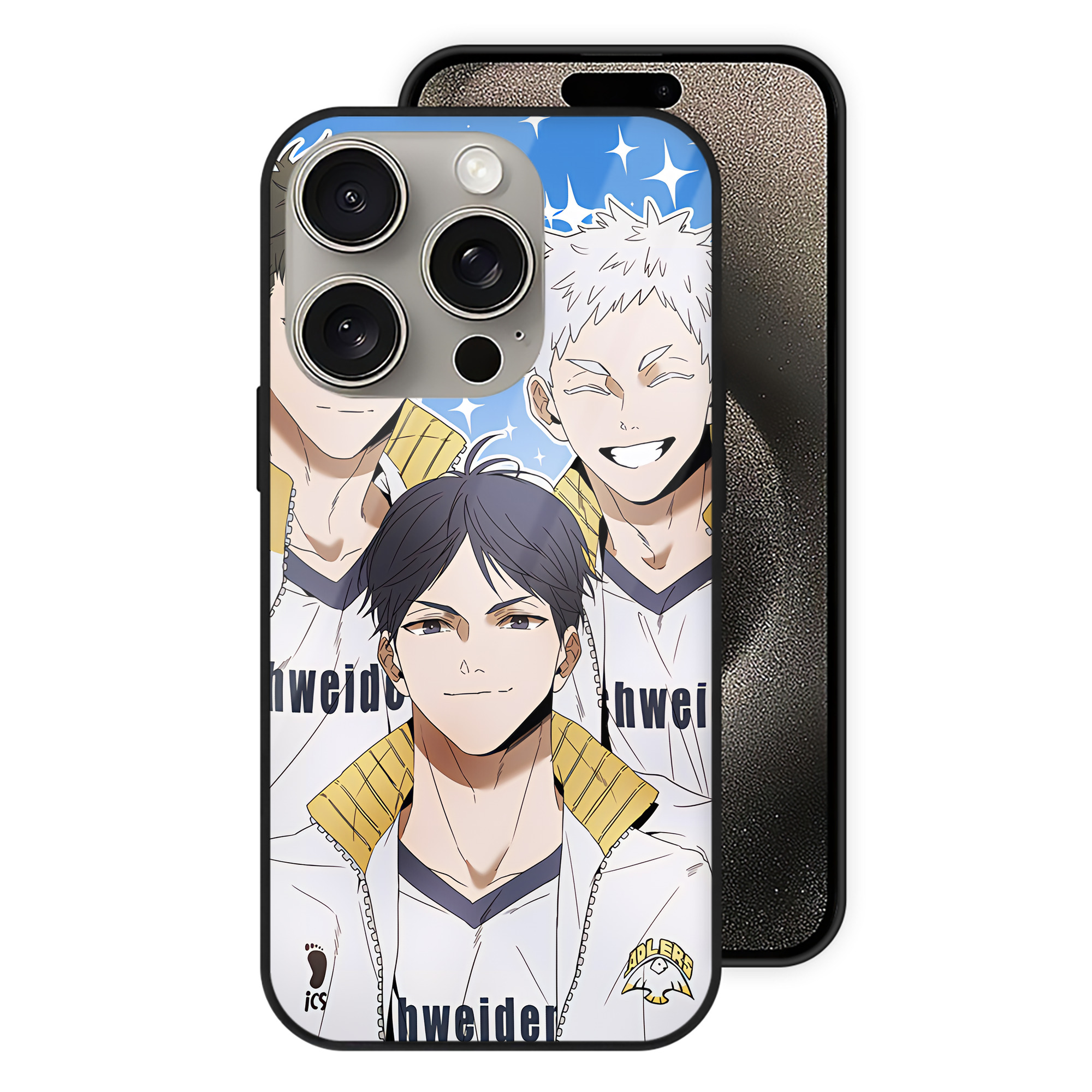 （画像用） ハイキュー!! Haikyu!! 【iPhone15Pro対応】スマホケース 耐衝撃＆黄変防止 背面ガラス
