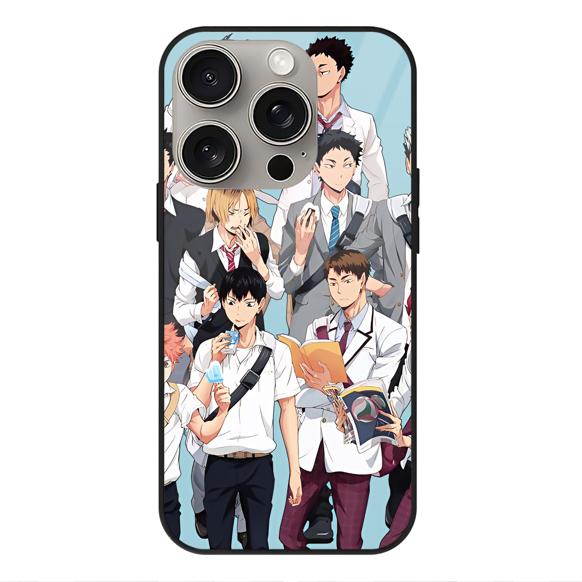 （画像用） ハイキュー!! Haikyu!! 【iPhone15Pro対応】スマホケース 耐衝撃＆黄変防止 背面ガラス
