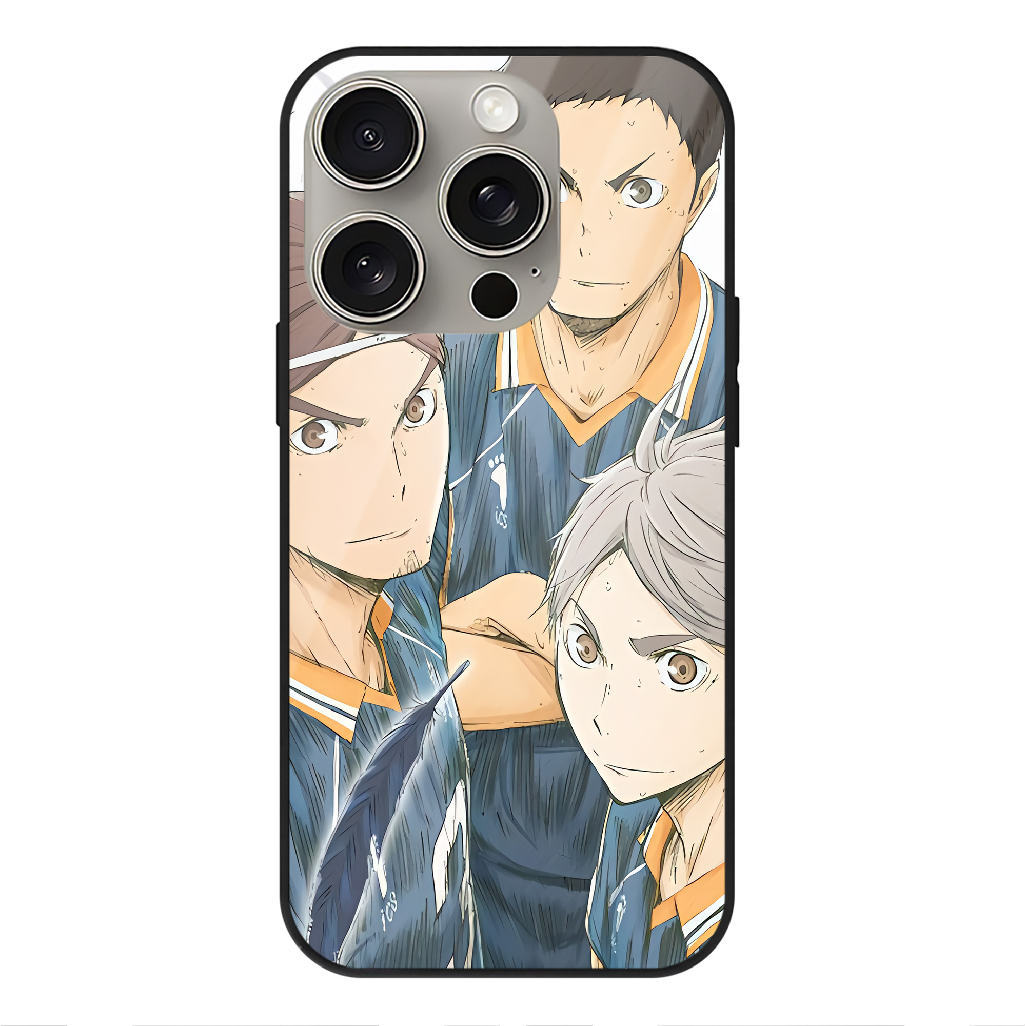 （画像用） ハイキュー!! Haikyu!! 【iPhone15Pro対応】スマホケース 耐衝撃＆黄変防止 背面ガラス