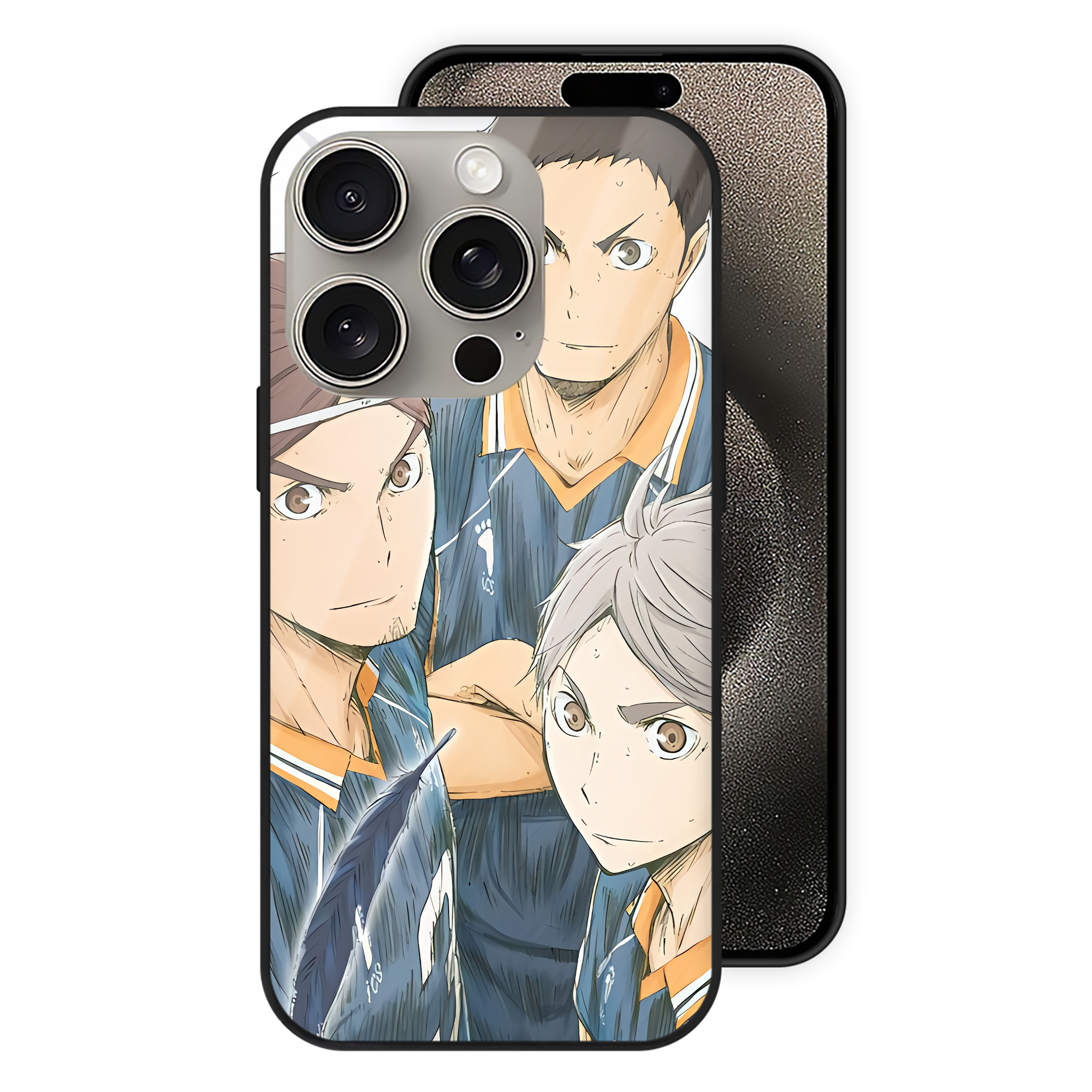 （画像用） ハイキュー!! Haikyu!! 【iPhone15Pro対応】スマホケース 耐衝撃＆黄変防止 背面ガラス