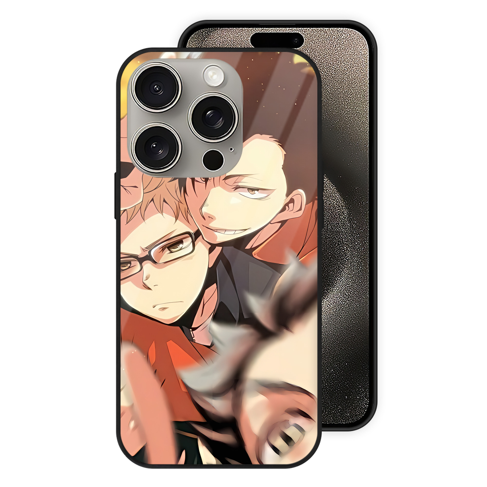 （画像用） ハイキュー!! Haikyu!! 【iPhone15Pro対応】スマホケース 耐衝撃＆黄変防止 背面ガラス