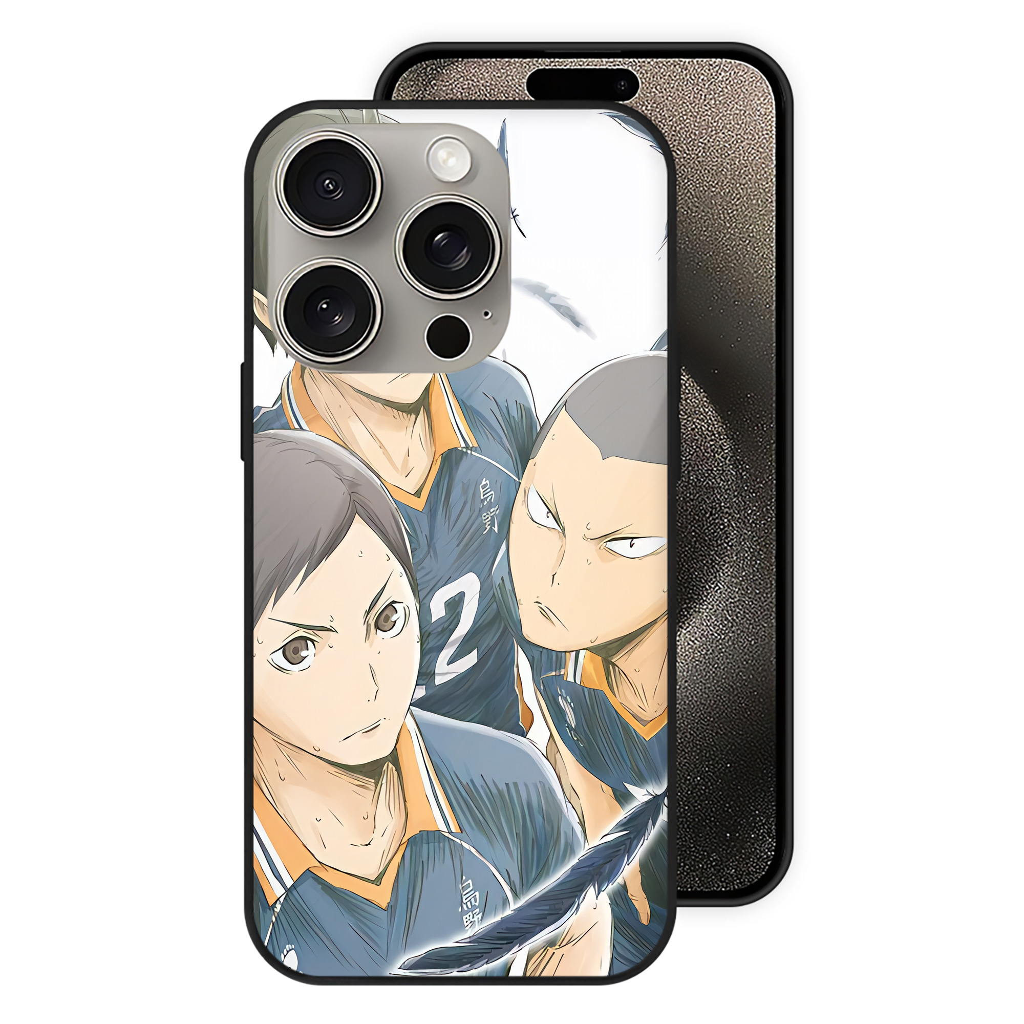 （画像用） ハイキュー!! Haikyu!! 【iPhone15Pro対応】スマホケース 耐衝撃＆黄変防止 背面ガラス
