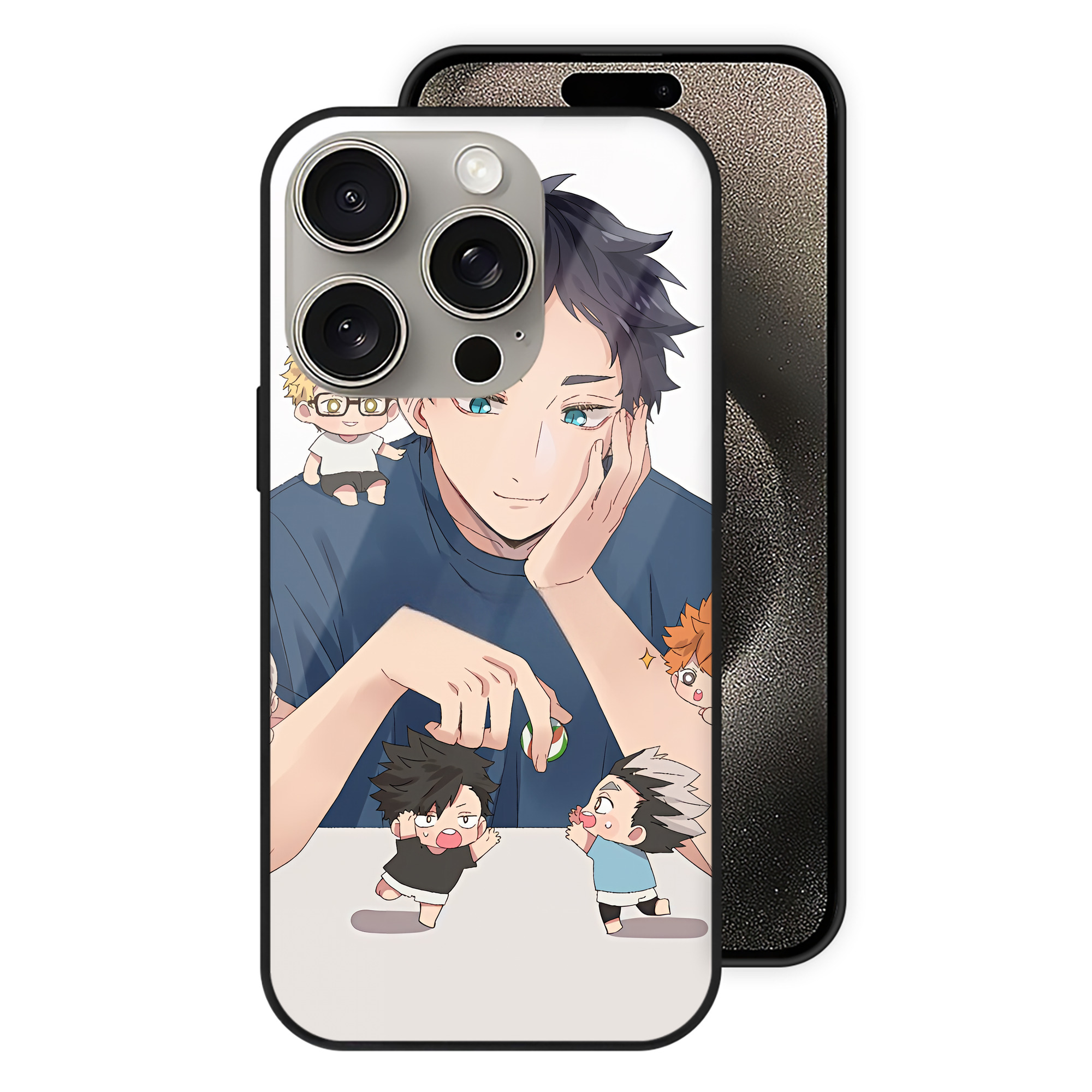 （画像用） ハイキュー!! Haikyu!! 【iPhone15Pro対応】スマホケース 耐衝撃＆黄変防止 背面ガラス