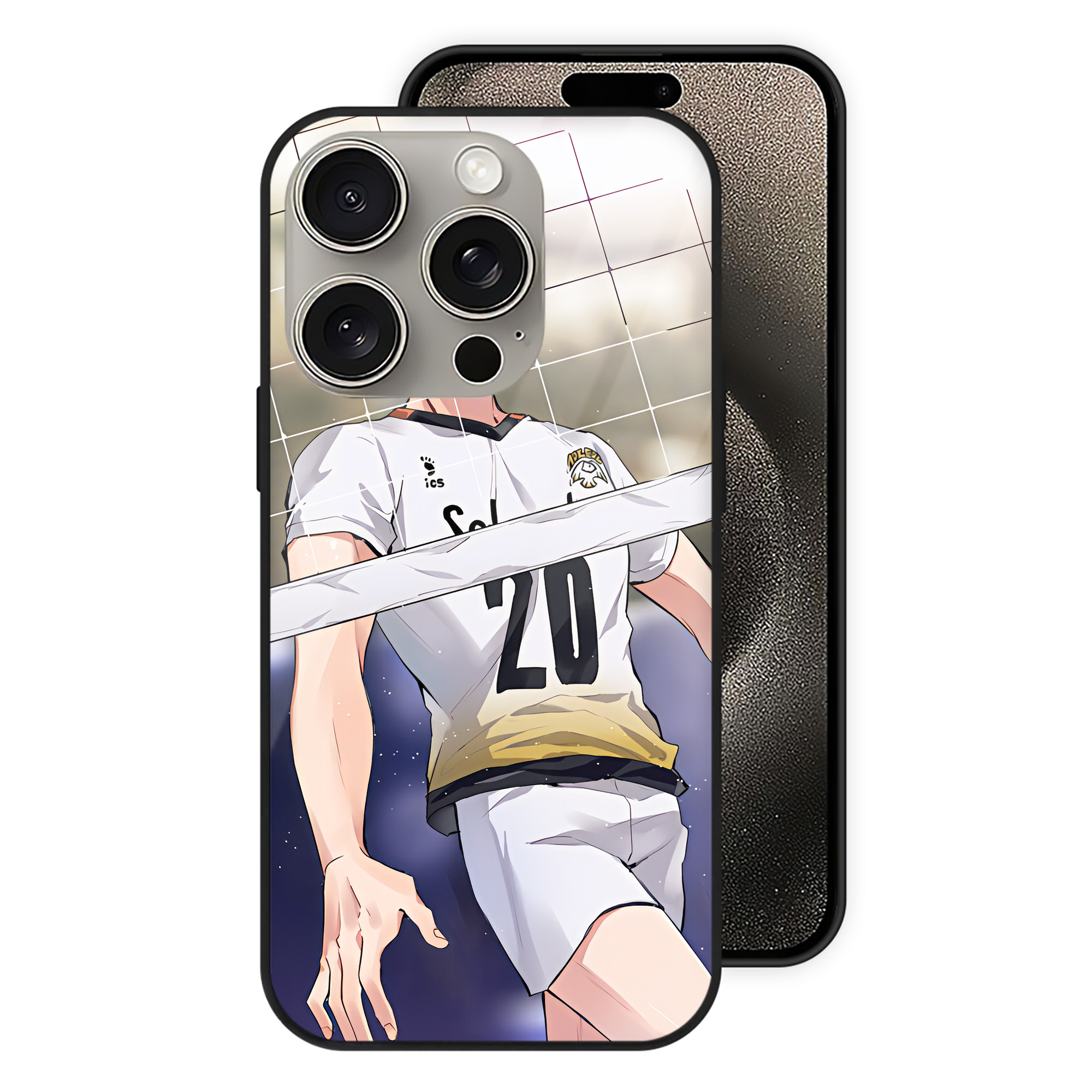 （画像用） ハイキュー!! Haikyu!! 【iPhone15Pro対応】スマホケース 耐衝撃＆黄変防止 背面ガラス