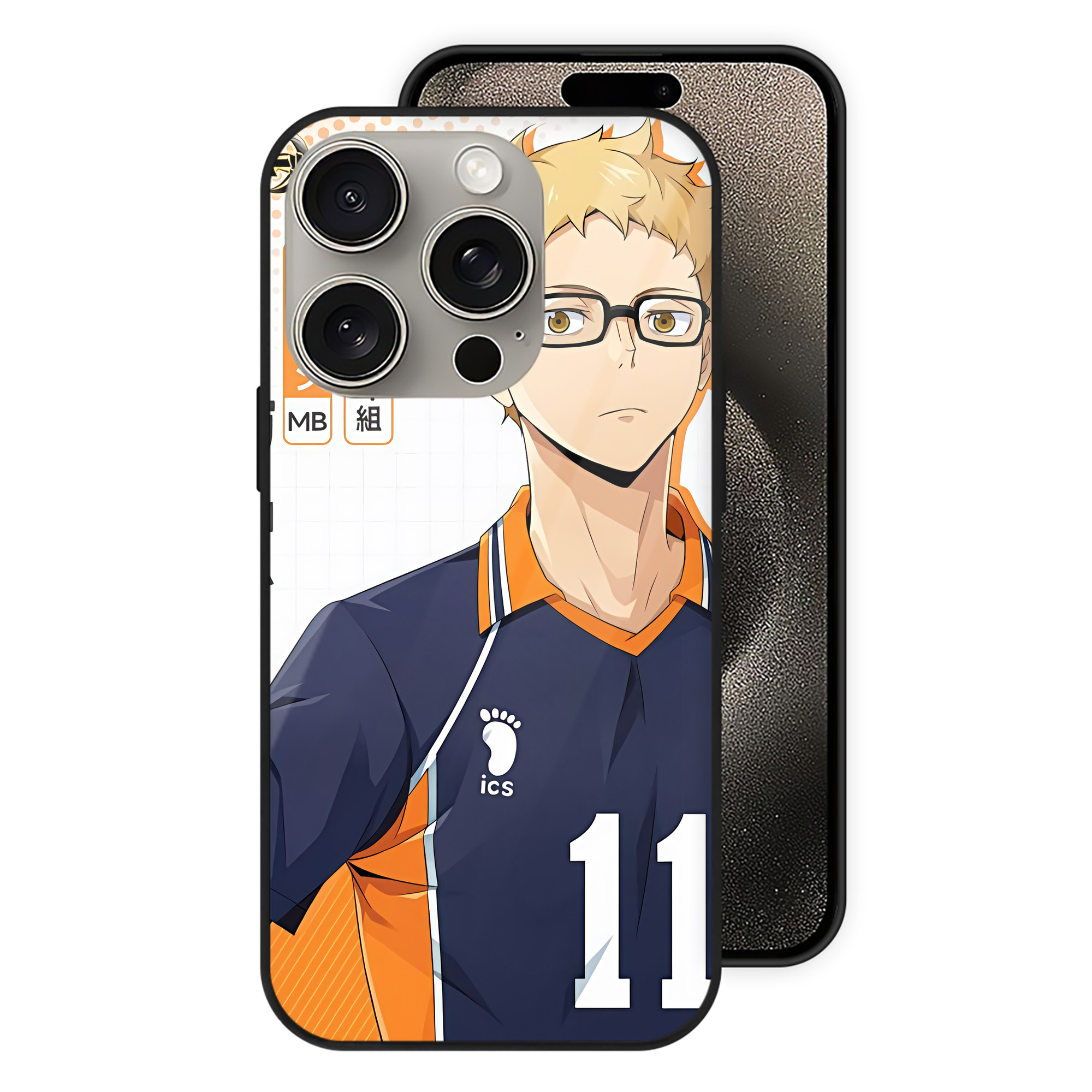 （画像用） ハイキュー!! Haikyu!! 【iPhone15Pro対応】スマホケース 耐衝撃＆黄変防止 背面ガラス