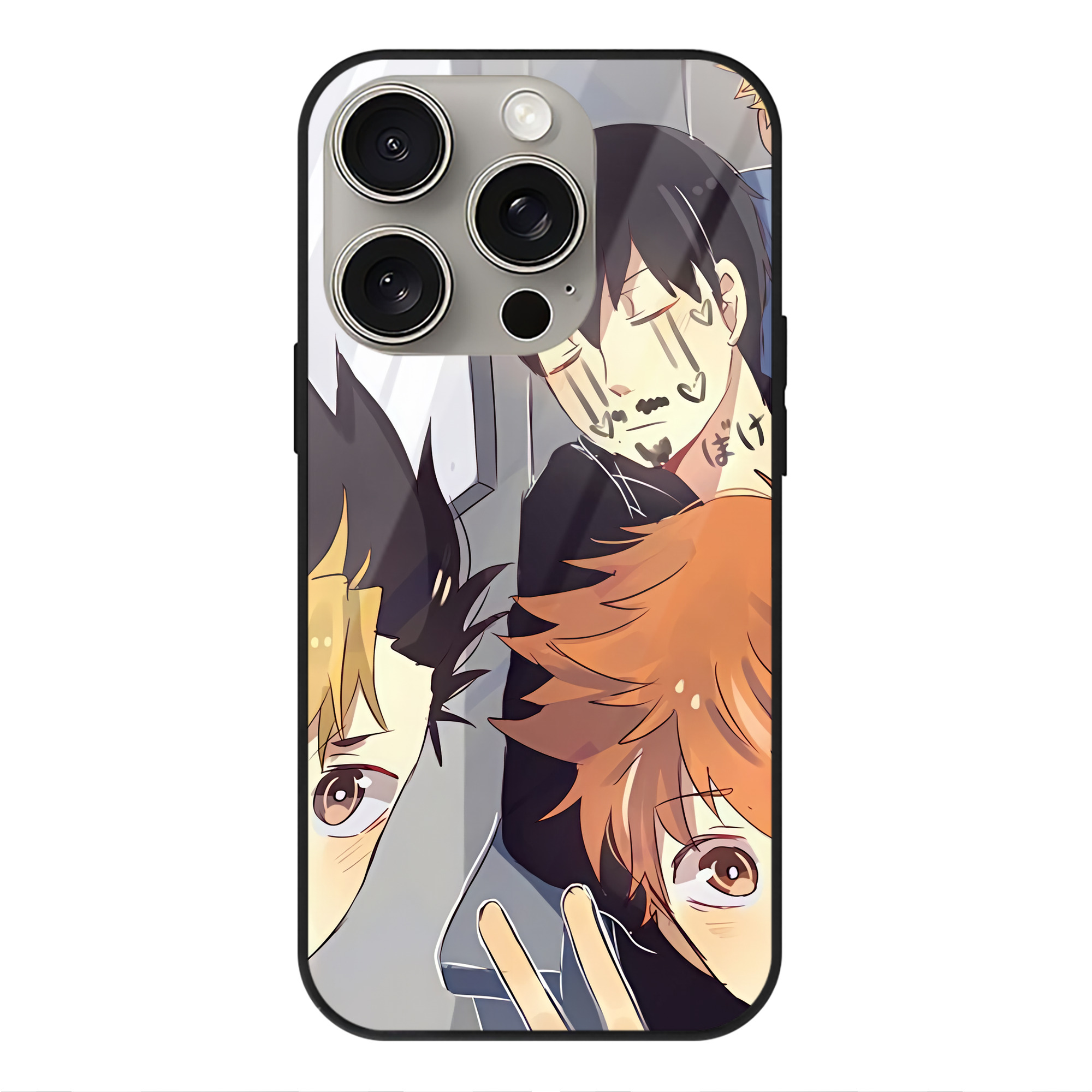 （画像用） ハイキュー!! Haikyu!! 【iPhone15Pro対応】スマホケース 耐衝撃＆黄変防止 背面ガラス