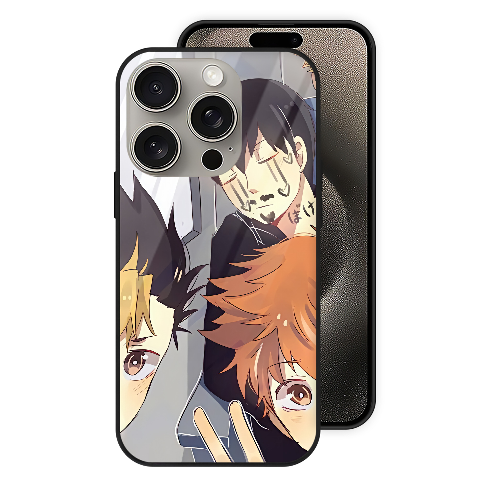 （画像用） ハイキュー!! Haikyu!! 【iPhone15Pro対応】スマホケース 耐衝撃＆黄変防止 背面ガラス