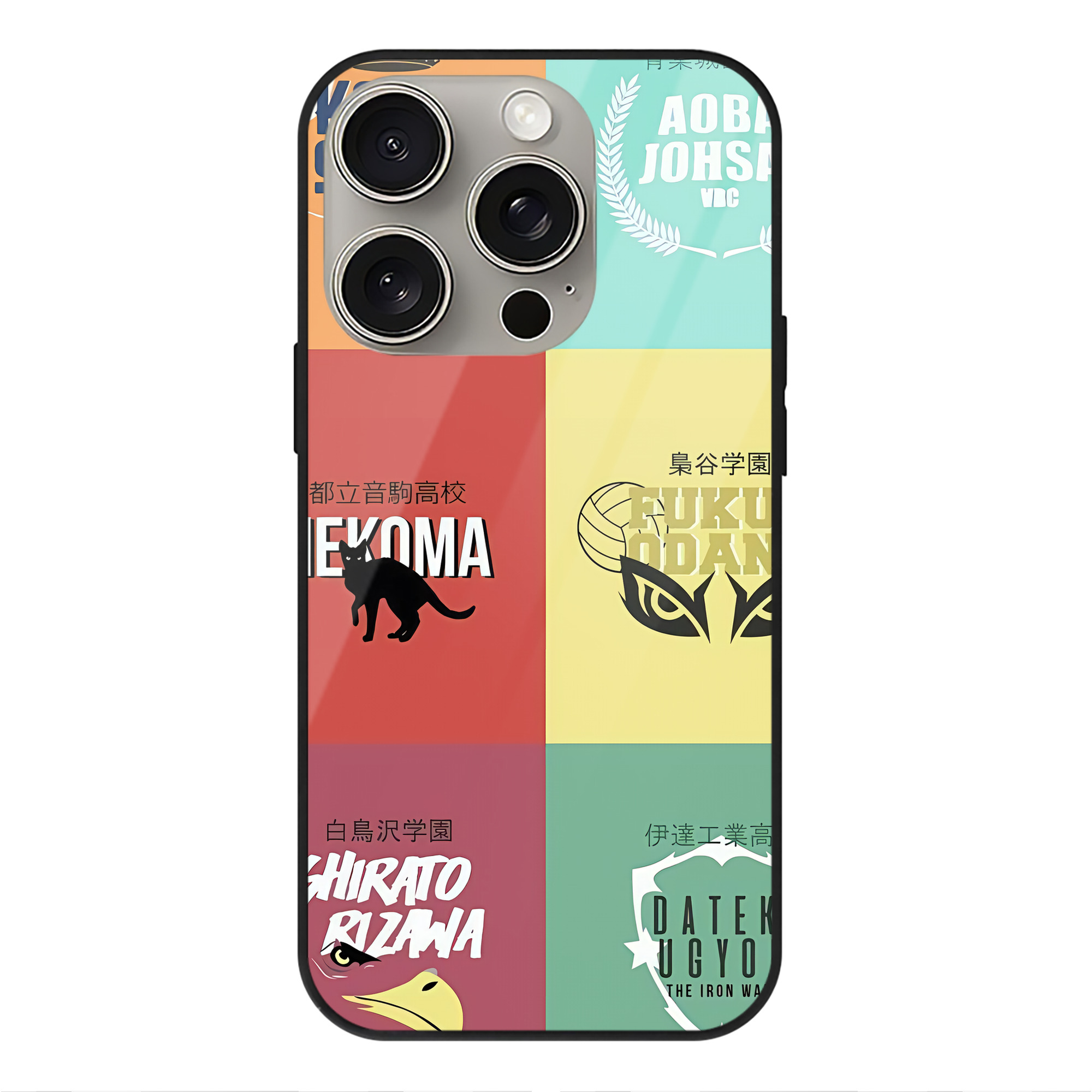 （画像用） ハイキュー!! Haikyu!! 【iPhone15Pro対応】スマホケース 耐衝撃＆黄変防止 背面ガラス
