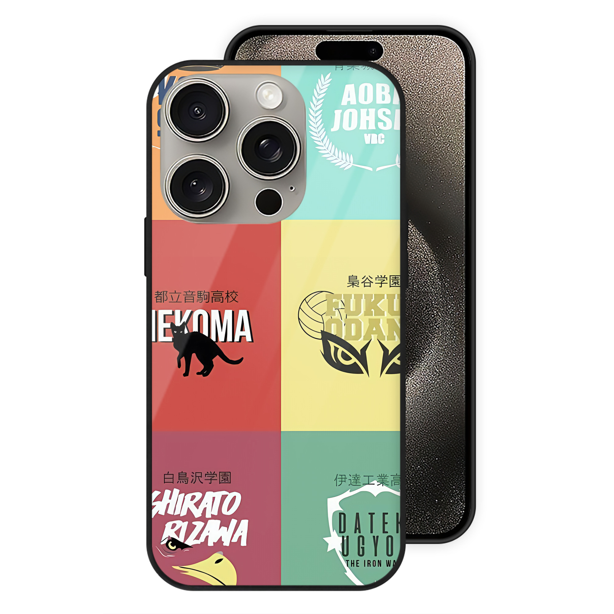 （画像用） ハイキュー!! Haikyu!! 【iPhone15Pro対応】スマホケース 耐衝撃＆黄変防止 背面ガラス