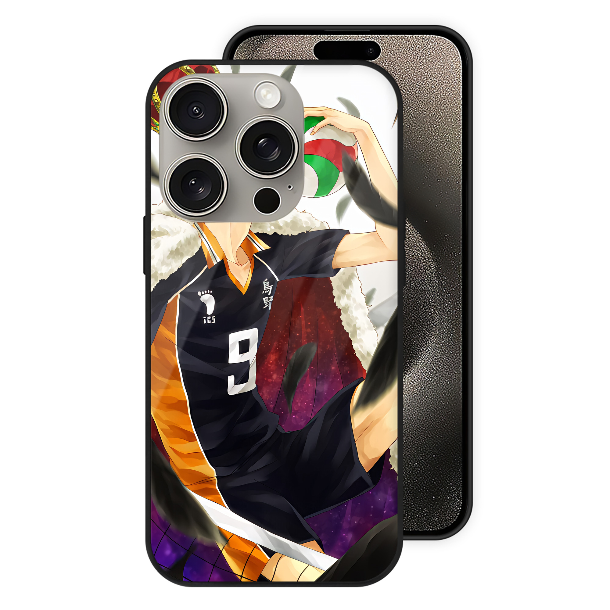 （画像用） ハイキュー!! Haikyu!! 【iPhone15Pro対応】スマホケース 耐衝撃＆黄変防止 背面ガラス