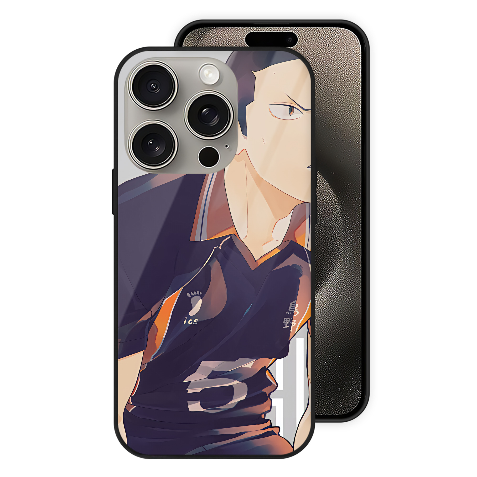 （画像用） ハイキュー!! Haikyu!! 【iPhone15Pro対応】スマホケース 耐衝撃＆黄変防止 背面ガラス