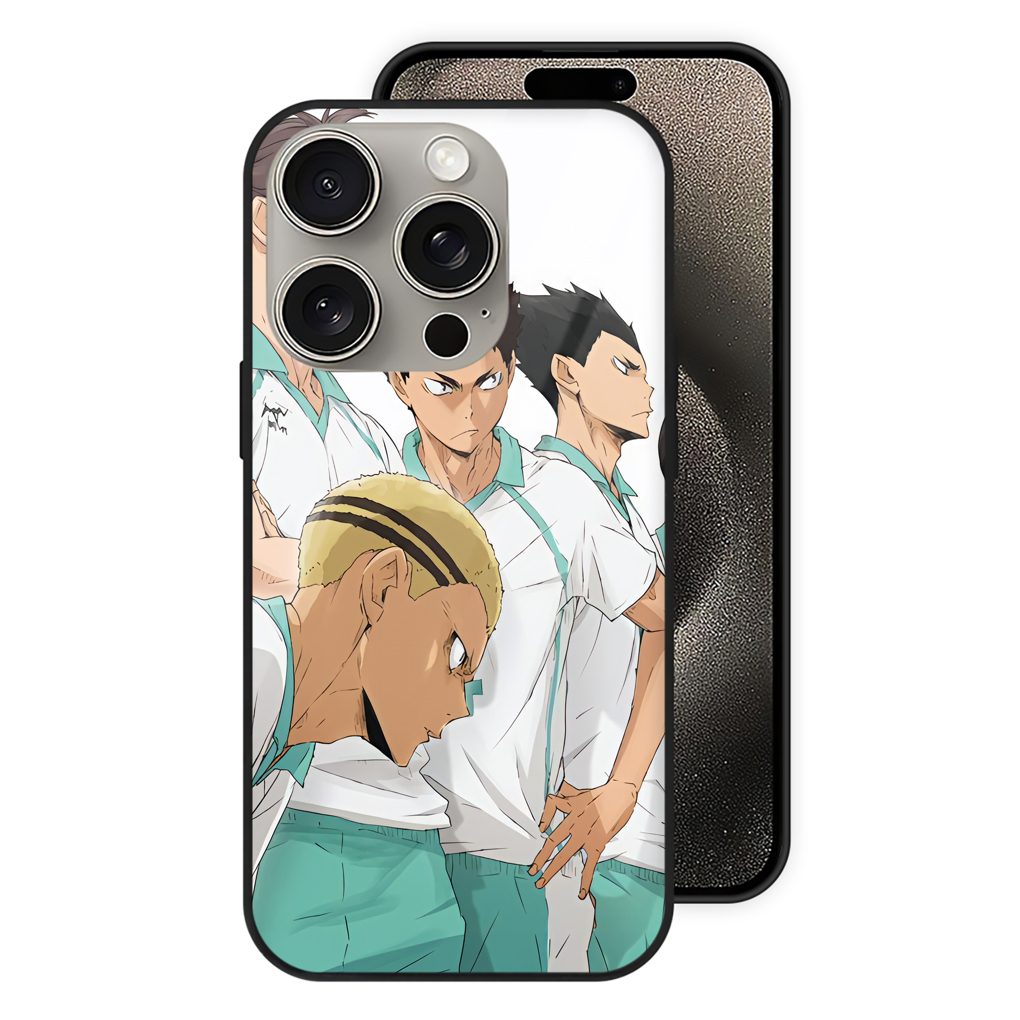 （画像用） ハイキュー!! Haikyu!! 【iPhone15Pro対応】スマホケース 耐衝撃＆黄変防止 背面ガラス