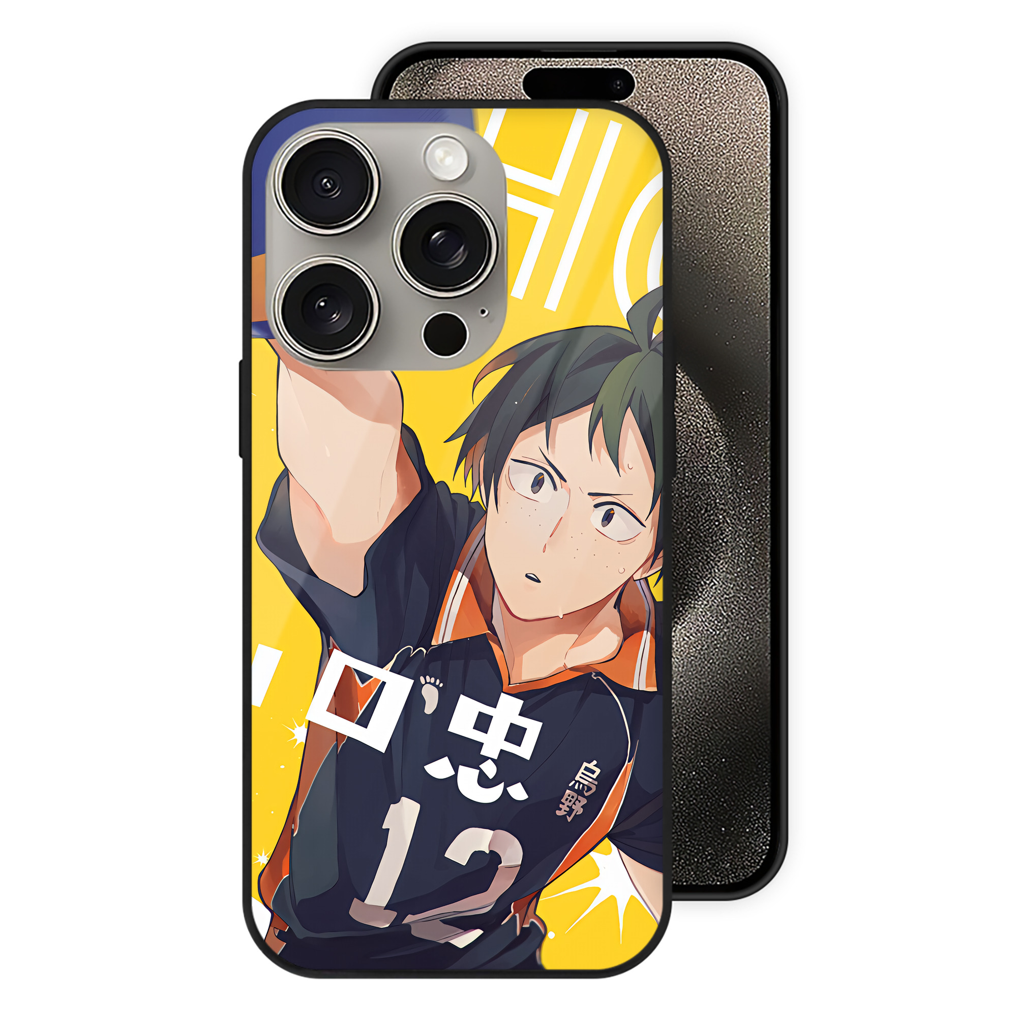 （画像用） ハイキュー!! Haikyu!! 【iPhone15Pro対応】スマホケース 耐衝撃＆黄変防止 背面ガラス
