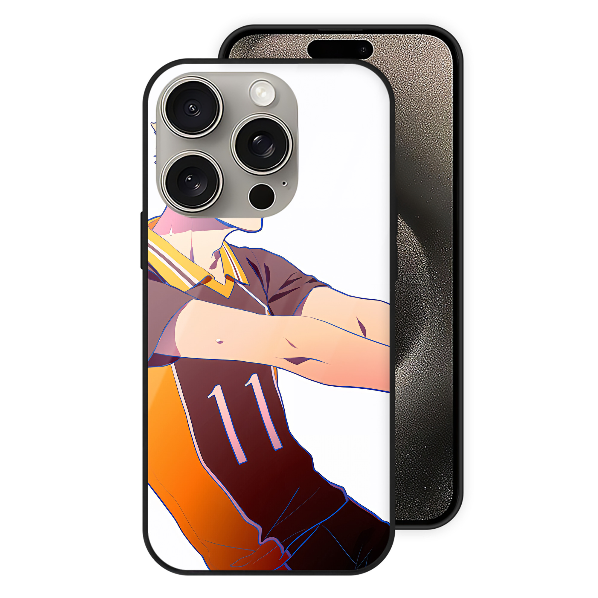 （画像用） ハイキュー!! Haikyu!! 【iPhone15Pro対応】スマホケース 耐衝撃＆黄変防止 背面ガラス