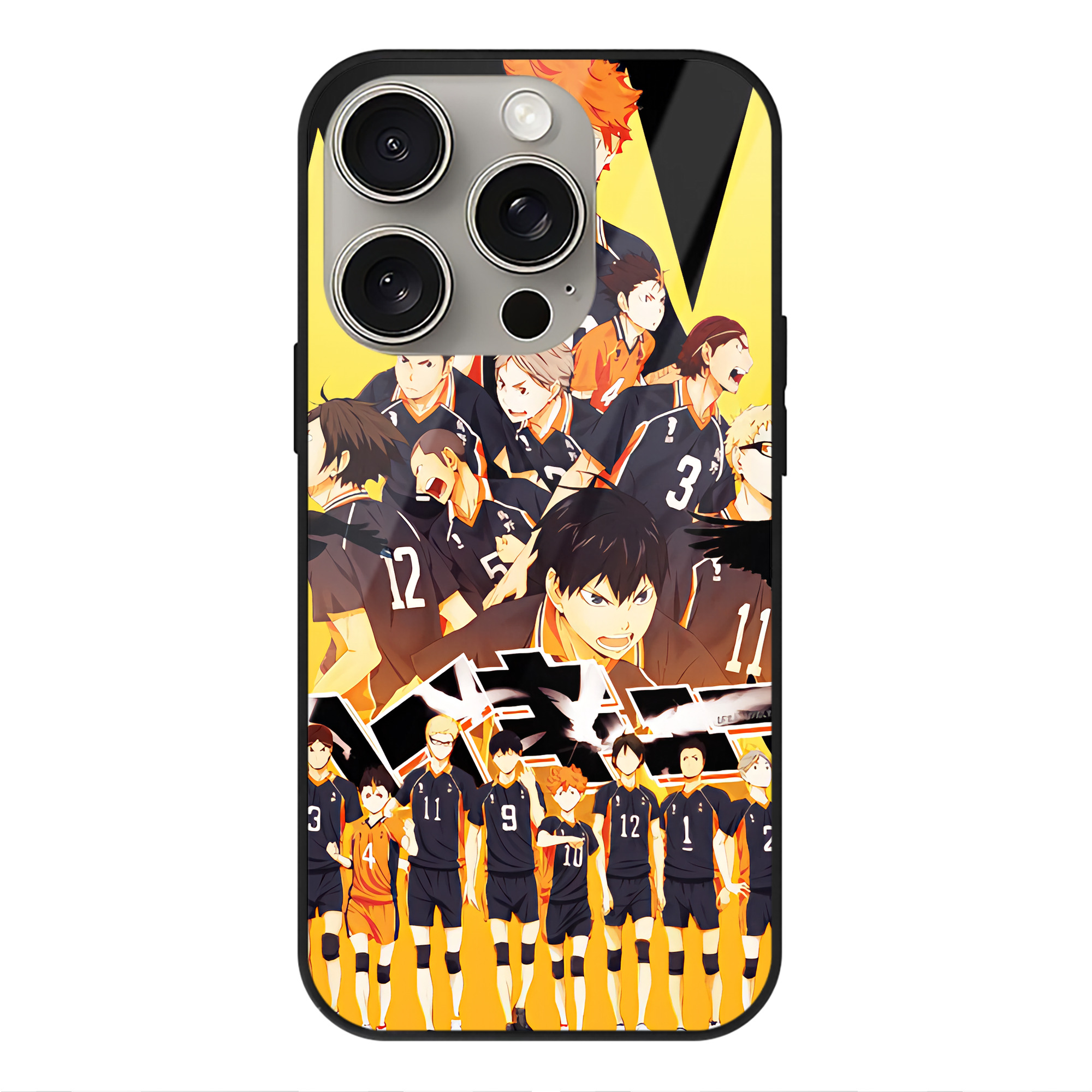 （画像用） ハイキュー!! Haikyu!! 【iPhone15Pro対応】スマホケース 耐衝撃＆黄変防止 背面ガラス