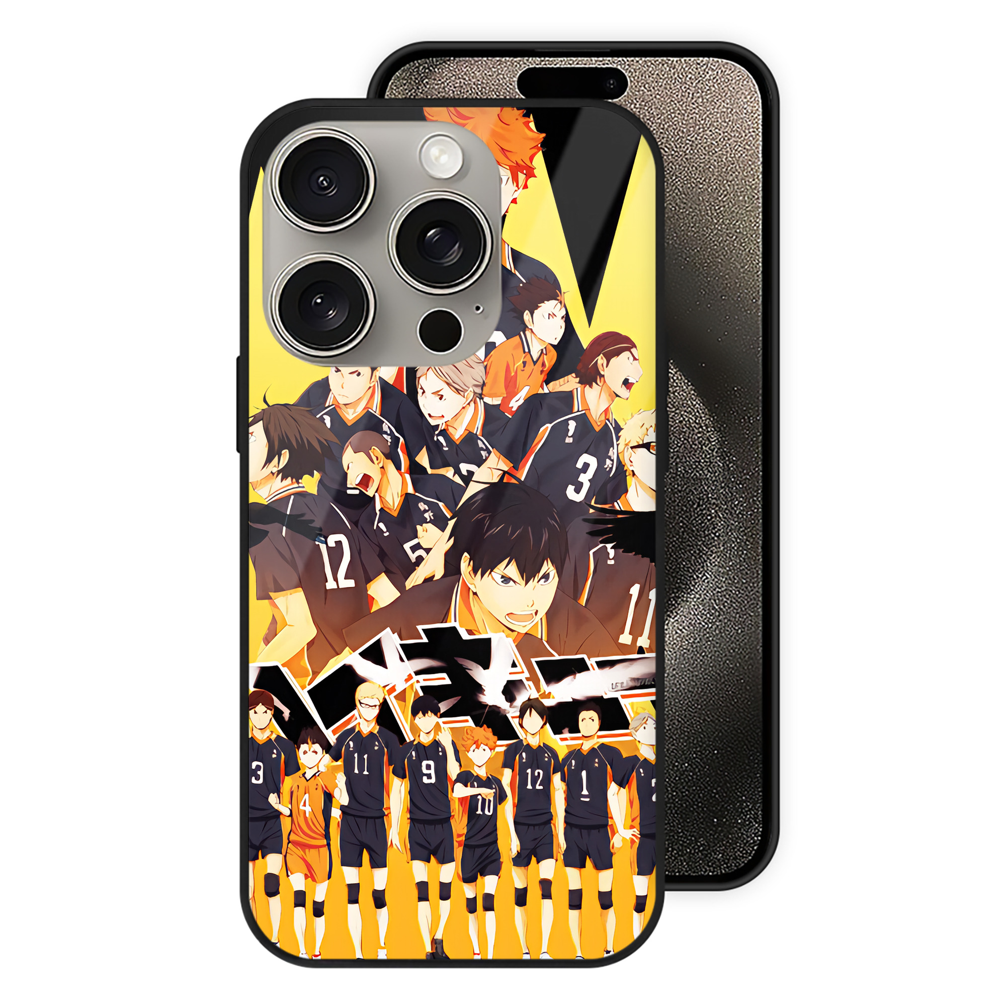 （画像用） ハイキュー!! Haikyu!! 【iPhone15Pro対応】スマホケース 耐衝撃＆黄変防止 背面ガラス