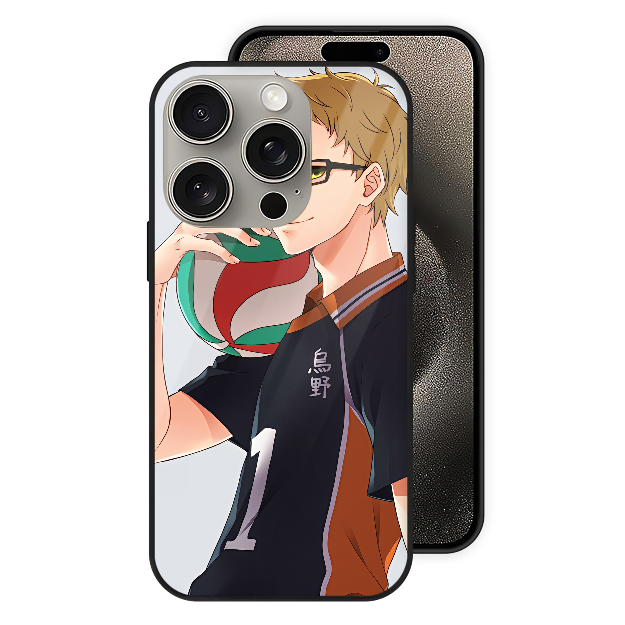 （画像用） ハイキュー!! Haikyu!! 【iPhone15Pro対応】スマホケース 耐衝撃＆黄変防止 背面ガラス