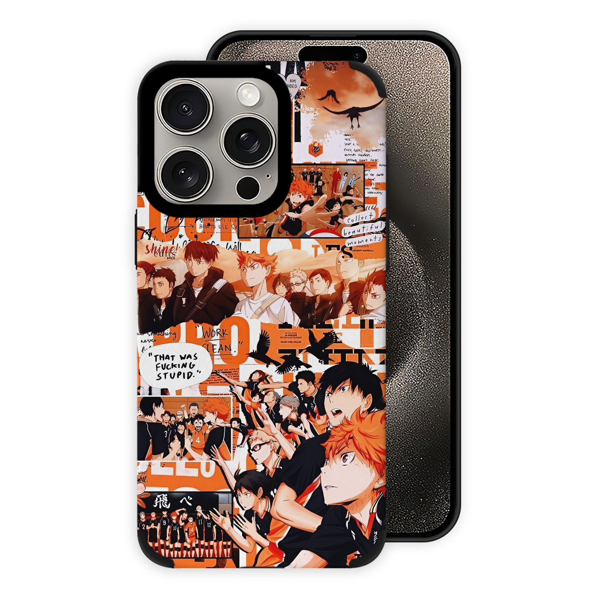 （画像用） ハイキュー!! Haikyu!! 【iPhone15ProMax対応】 PUレザー スマホケース 耐衝撃＆黄変防止