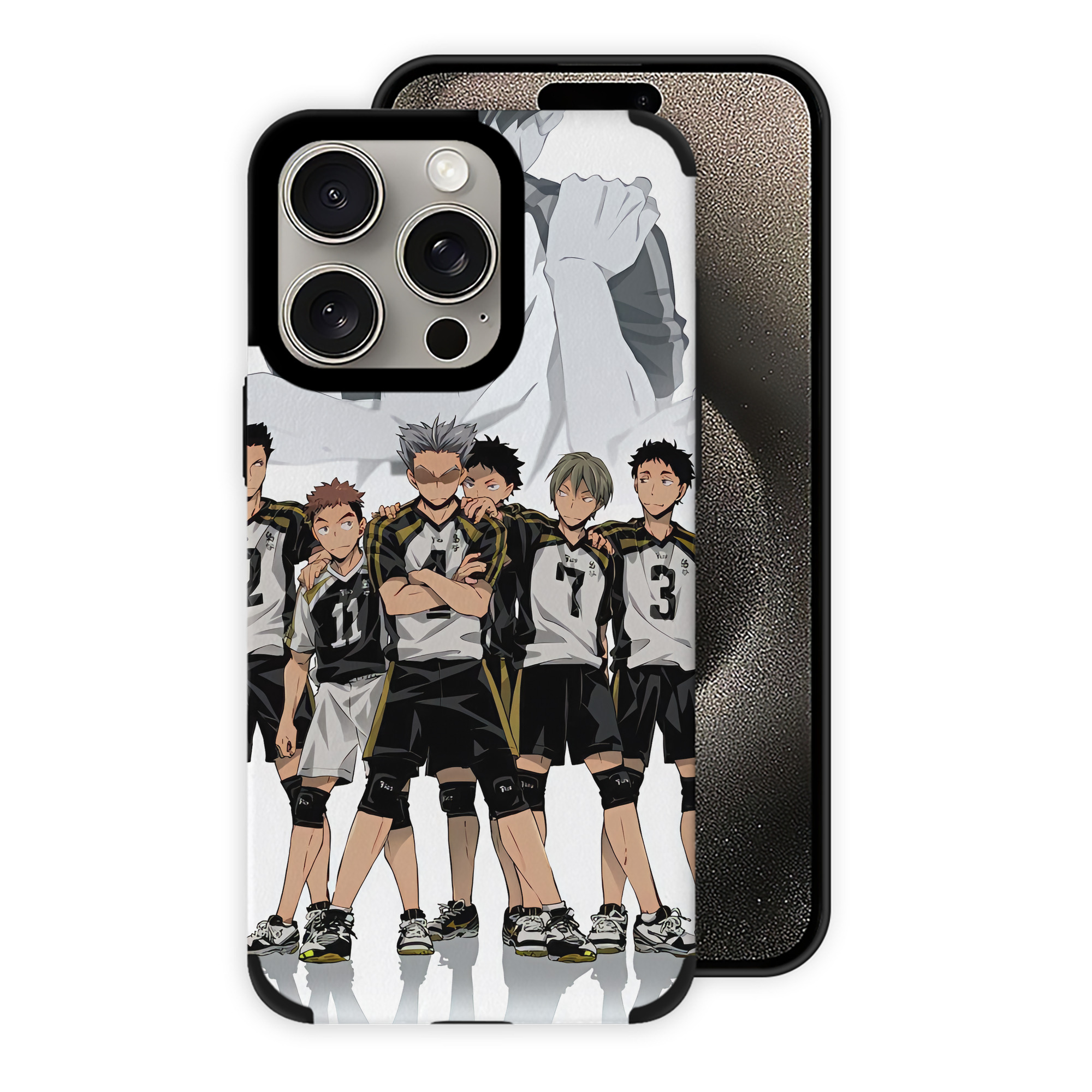 （画像用） ハイキュー!! Haikyu!! 【iPhone15ProMax対応】 PUレザー スマホケース 耐衝撃＆黄変防止
